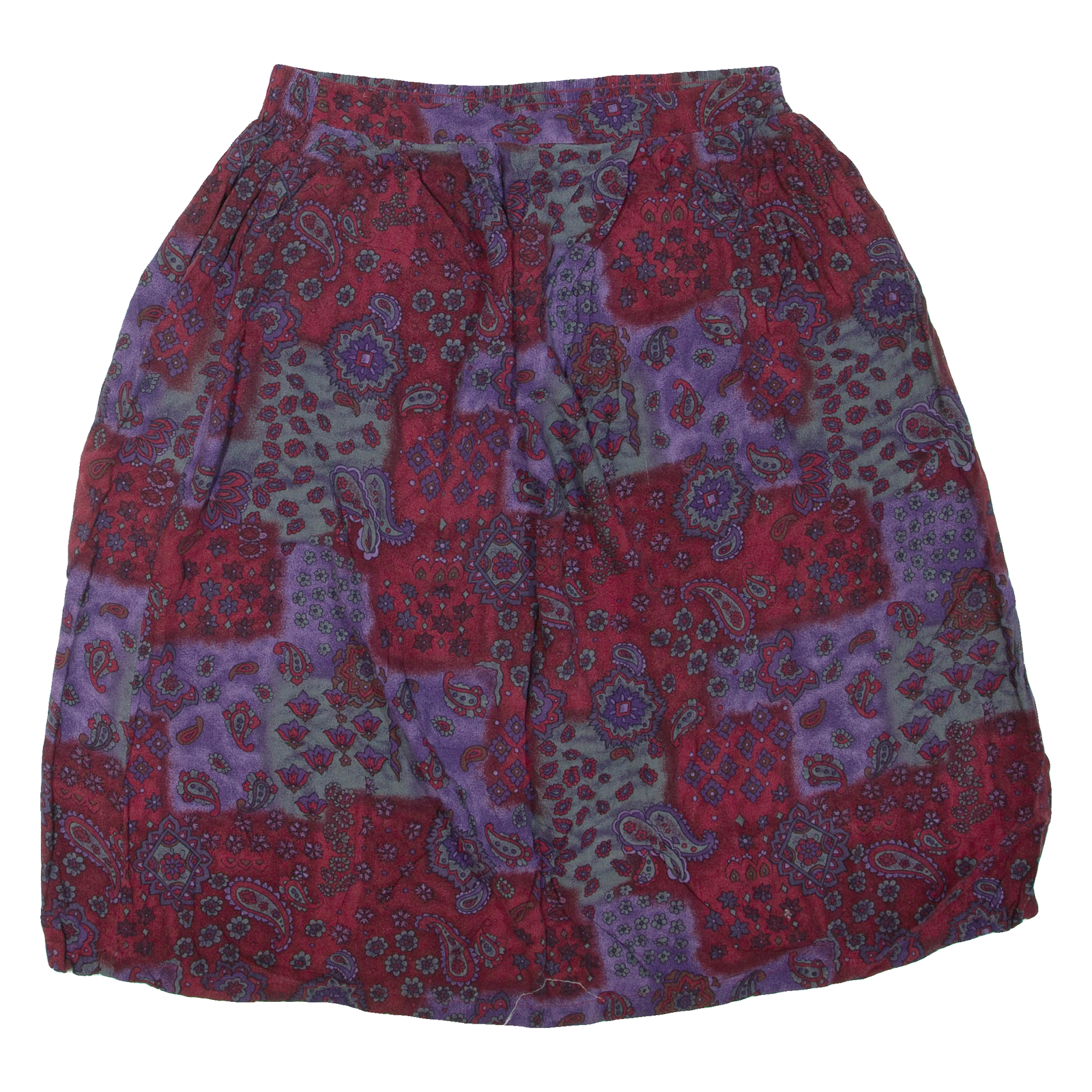 SAG HARBOUR Womens Straight Skirt Purple Short Floral L Refurbished - N/A refurbished available on Cerqular