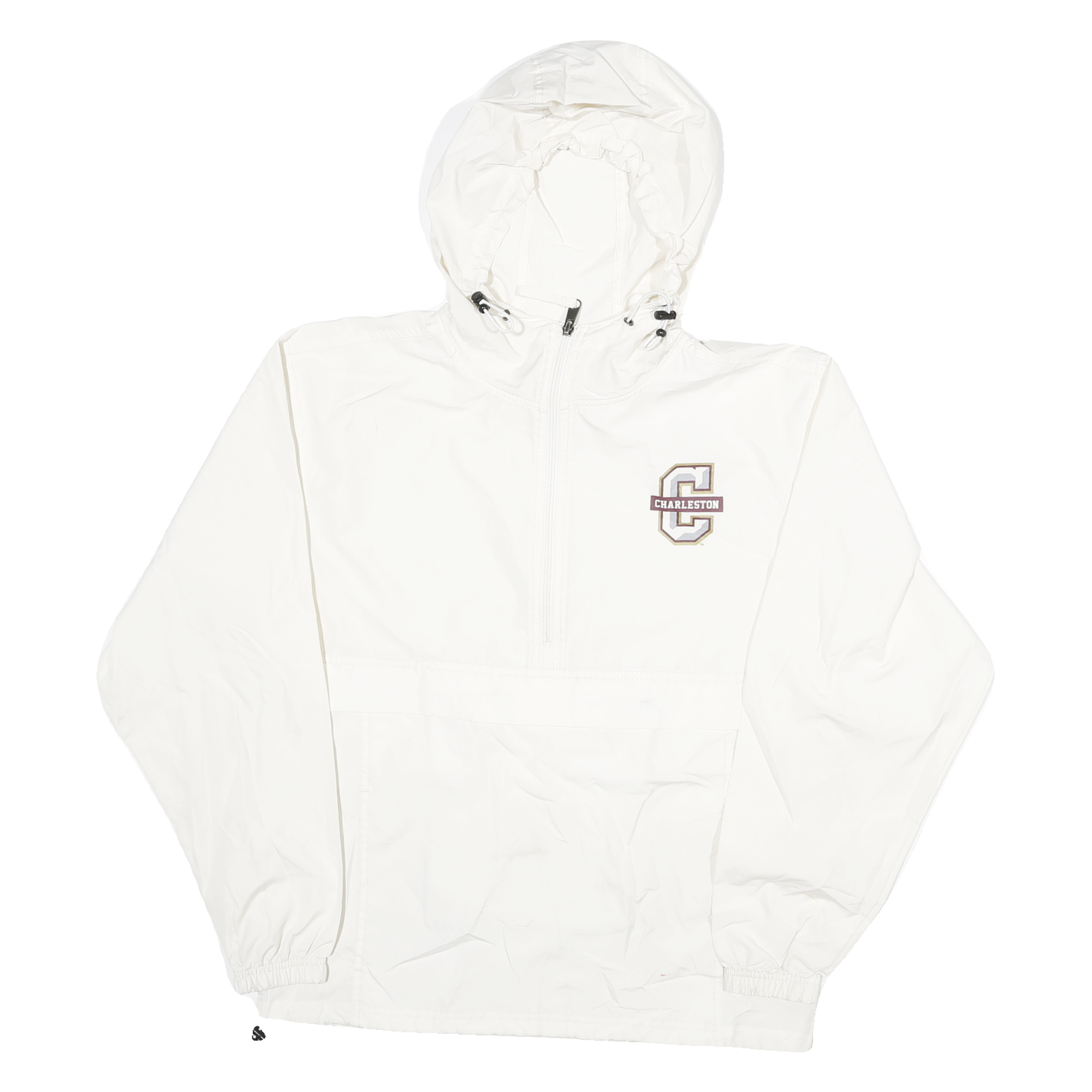 CHAMPION Mens White Charleston Cougars Lightweight Nylon Jacket XS Zip Hooded Refurbished - N/A refurbished available on Cerqular