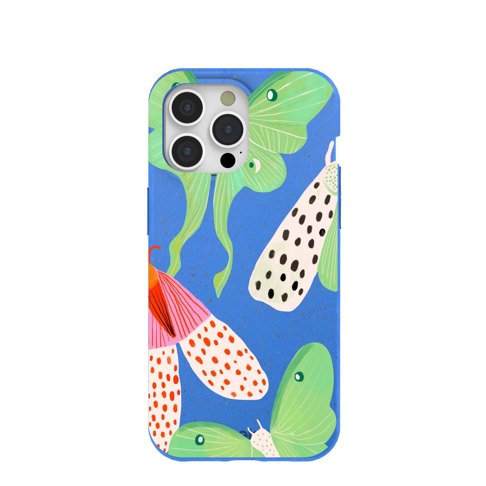 Electric Blue Mothopia iPhone 15 Pro Max Case Refurbished - Pela Case refurbished available on Cerqular