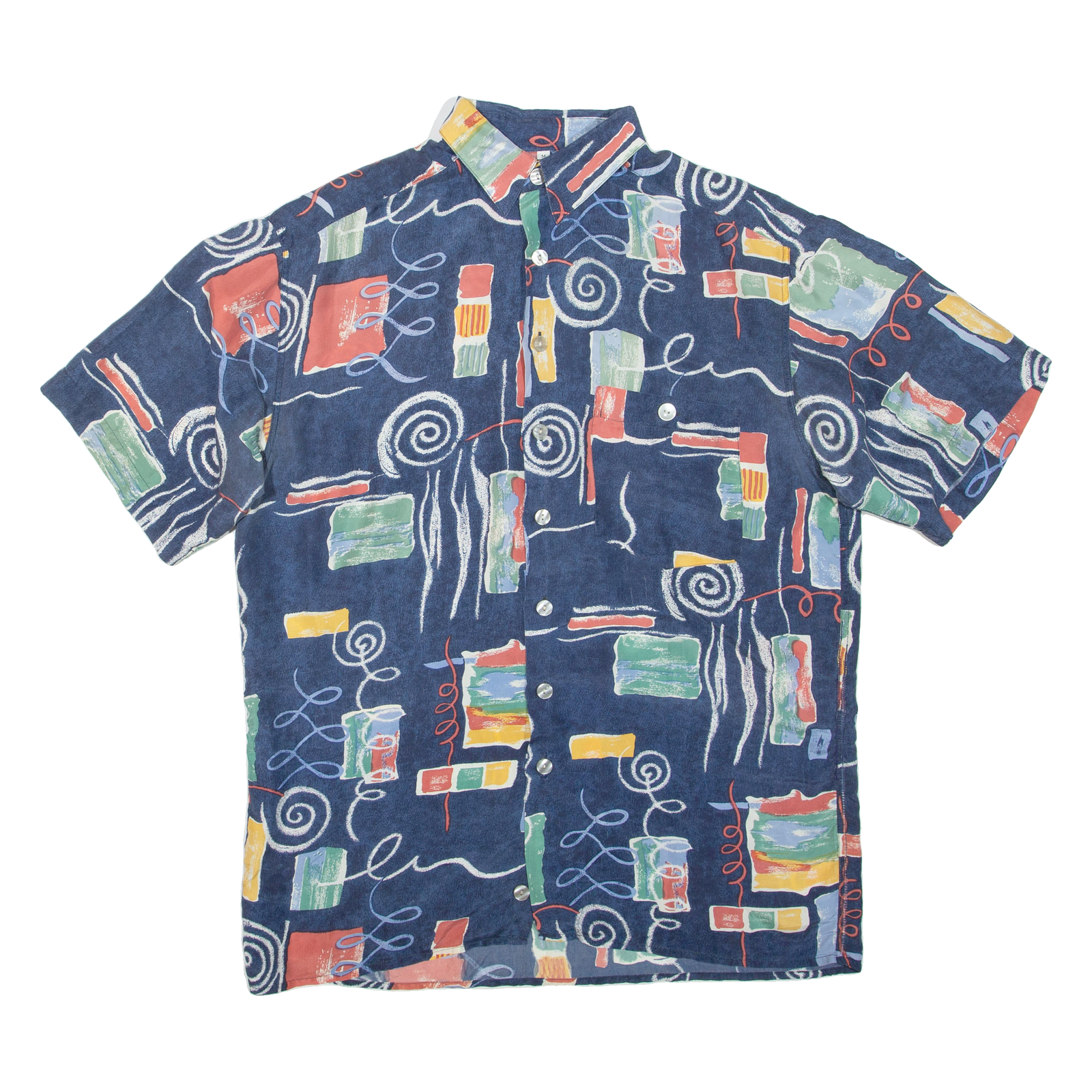 CASUALAND Mens Shirt Blue Crazy Pattern M Refurbished - N/A refurbished available on Cerqular