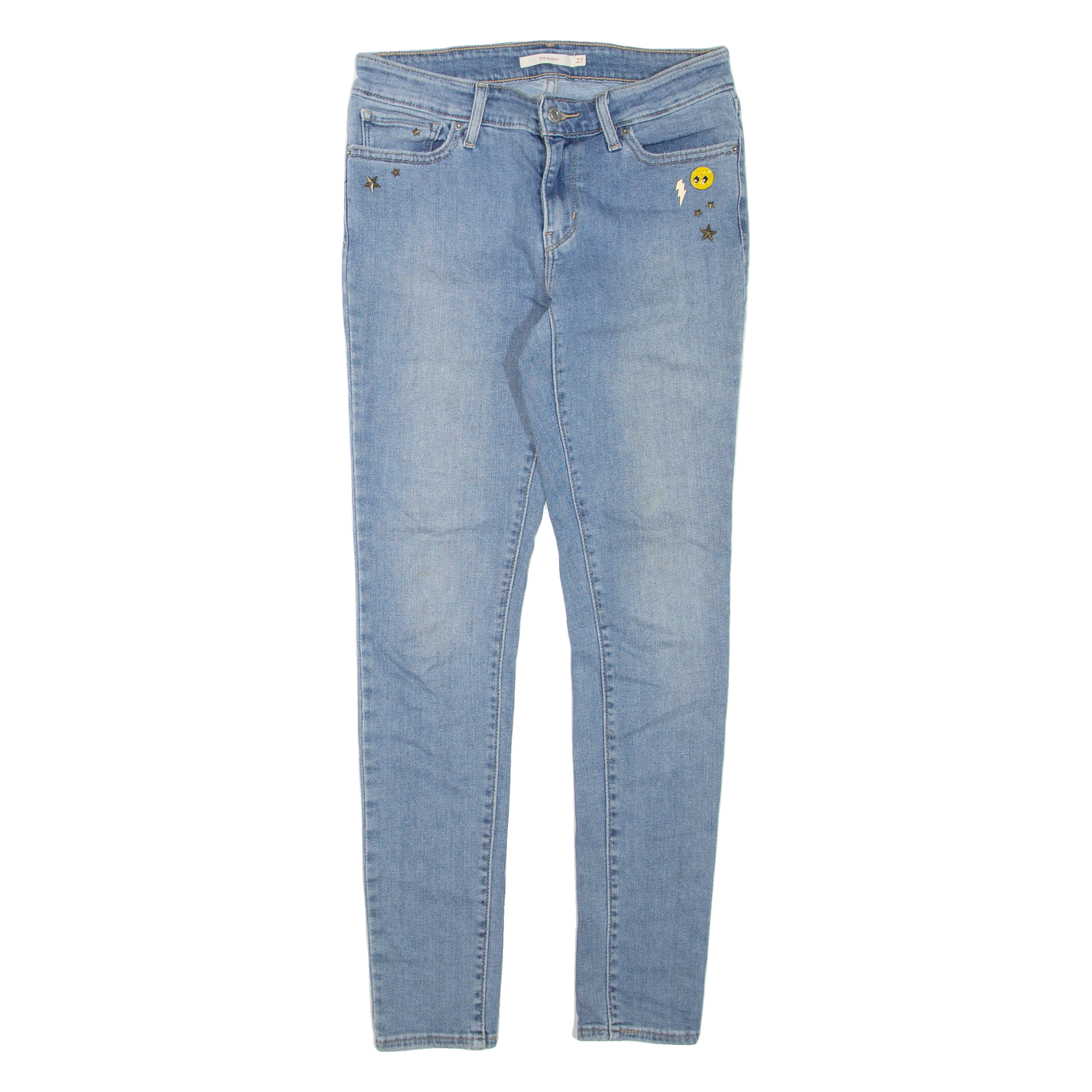 LEVI'S 711 Womens Jeans Blue Regular Skinny W27 L30 Refurbished - N/A refurbished available on Cerqular