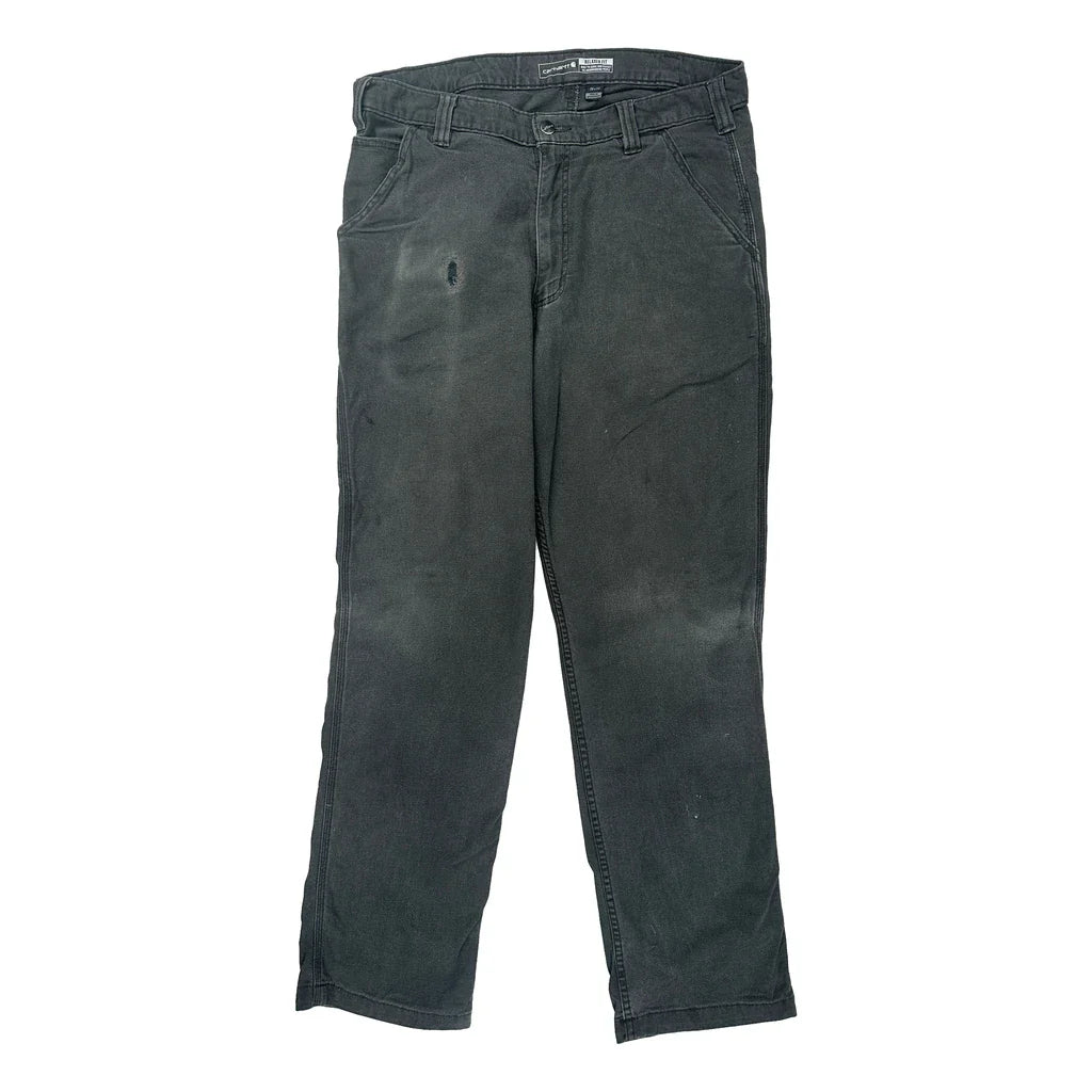 Carhartt Carpenter Trousers - 34W 32L Grey Cotton Refurbished - Thrifted (note: this is a term often used to describe second- refurbished available on Cerqular