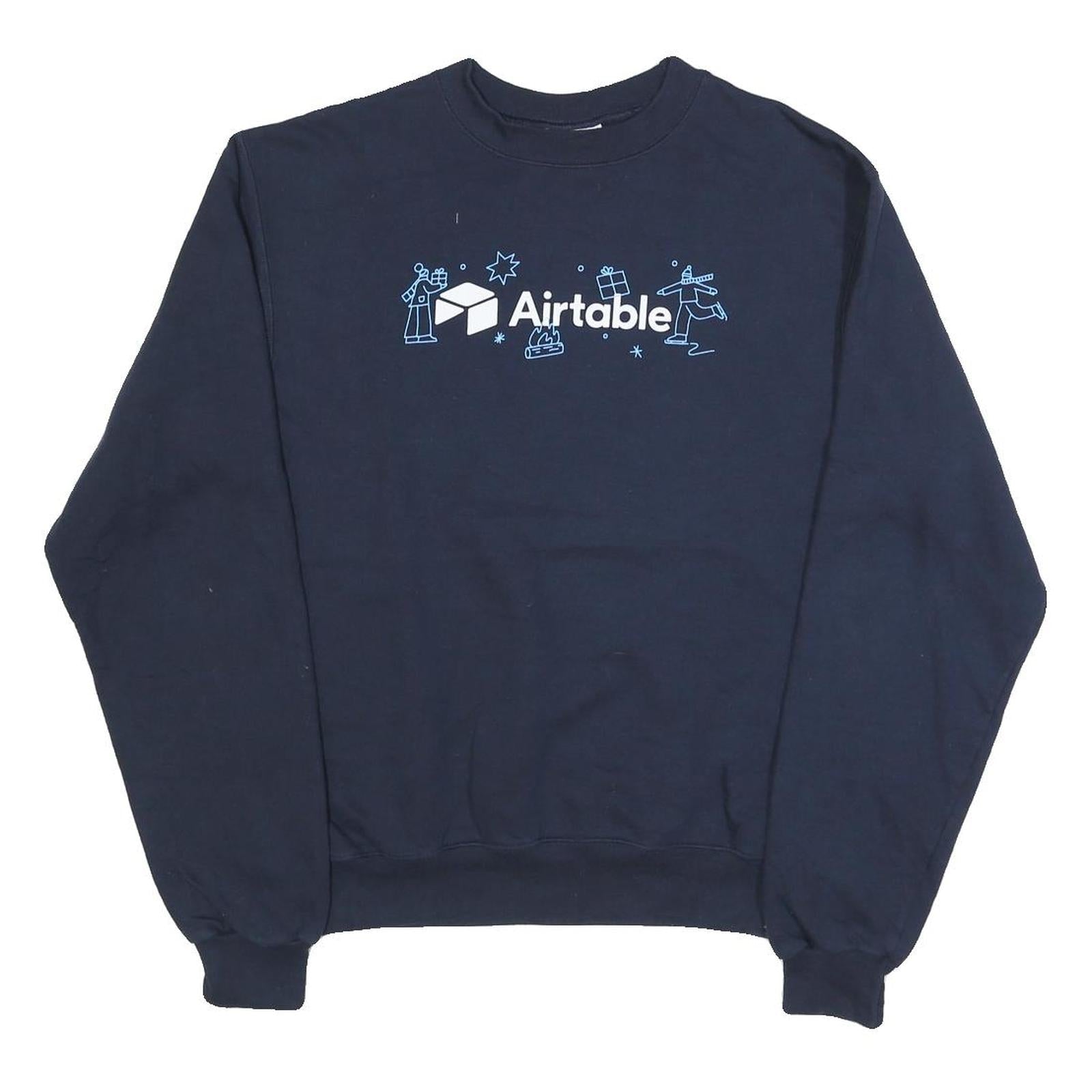 CHAMPION Mens Blue Airtable Crew Neck S Cotton Blend Sweatshirt Refurbished - N/A refurbished available on Cerqular