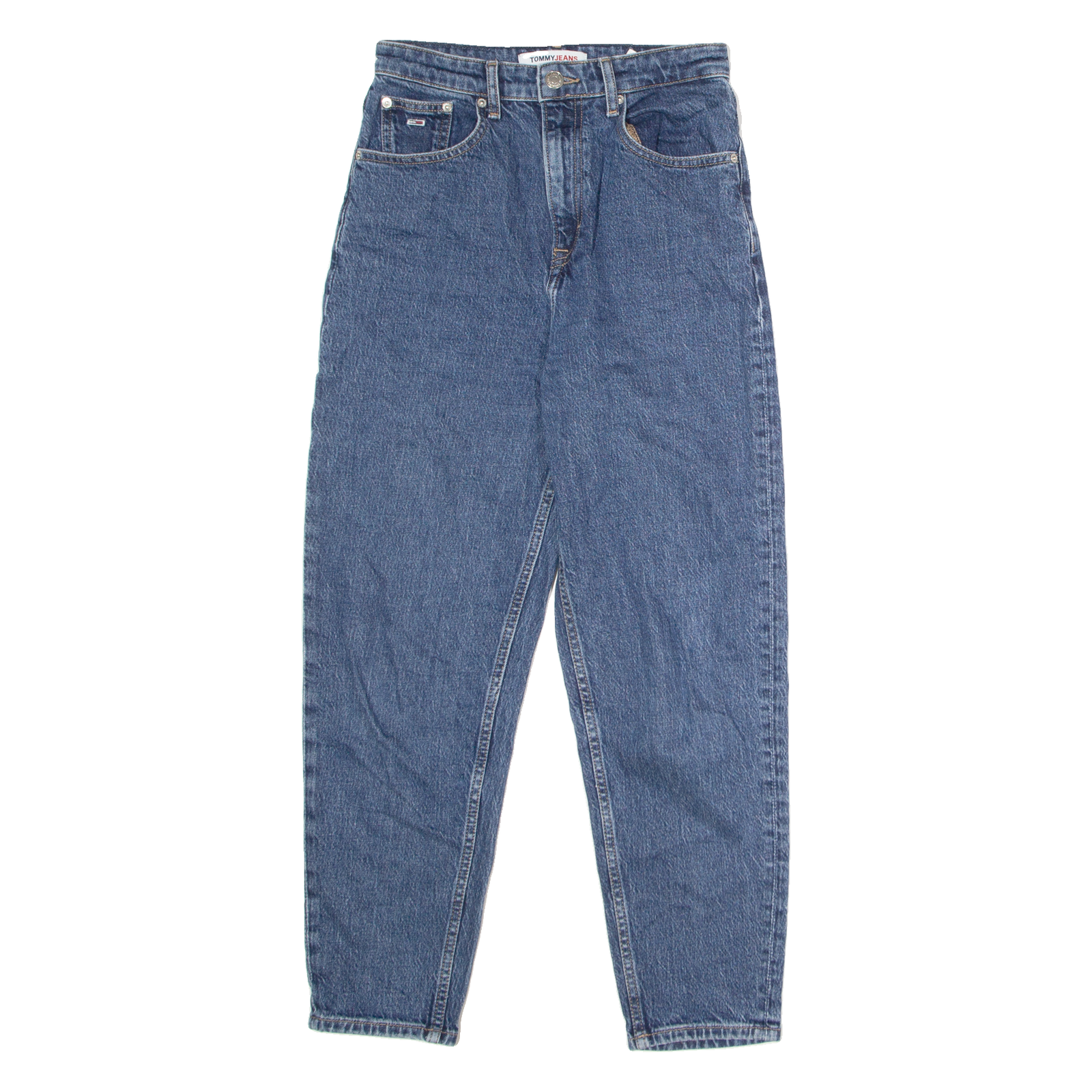 TOMMY JEANS Womens Jeans Blue Regular Mom W26 L26 Refurbished - N/A refurbished available on Cerqular