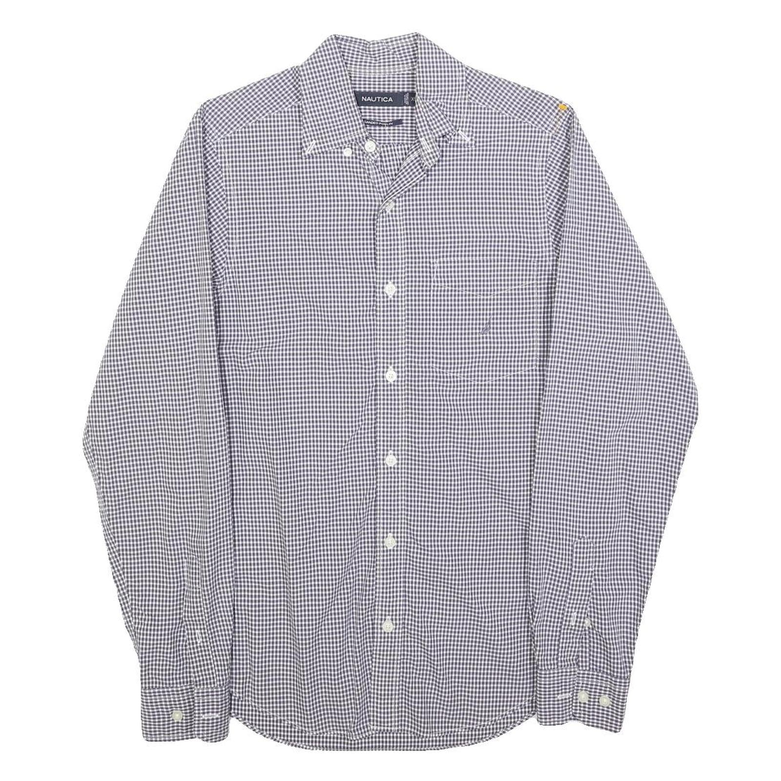 Buy NAUTICA Mens Blue & White Check Shirt XS Button Down Long Sleeve Casual Cotton Refurbished - $22.09 NAUTICA Mens Blue & White Check Shirt XS Button Down Long Sleeve Casual Cotton Refurbished - N/A refurbished available on Cerqular