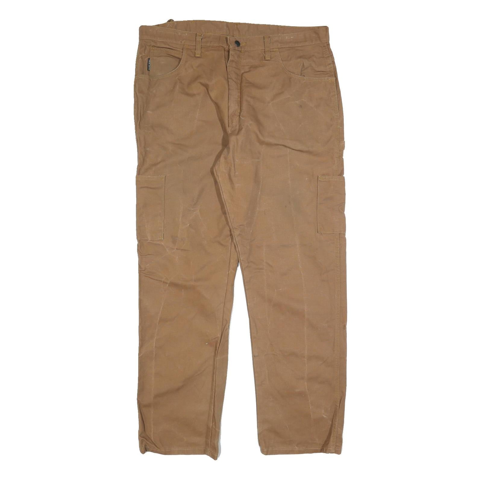BULWARK Mens Cotton Blend Brown Regular Fit Straight Leg Trousers W40 L33 Refurbished - N/A refurbished available on Cerqular