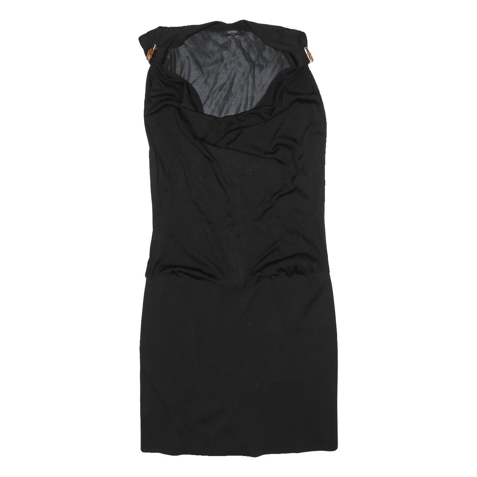 GUCCI Womens Black Day Cotton Blend Sleeveless Midi Dress M Elegant Fit Refurbished - N/A refurbished available on Cerqular