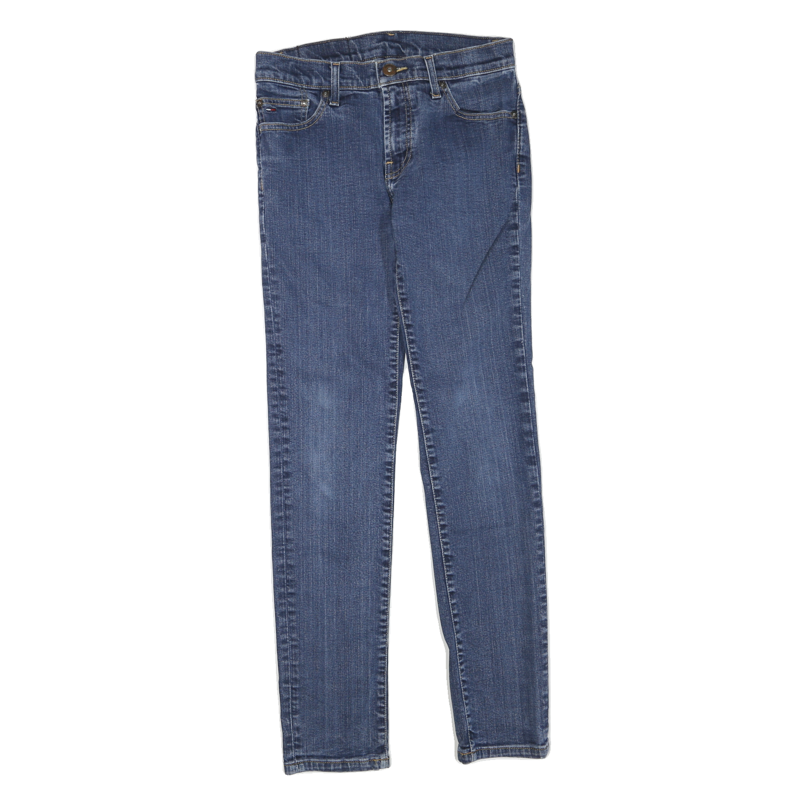 TOMMY HILFIGER Womens Blue Regular Straight Denim Light W26 L29 Classic Cotton Refurbished - N/A refurbished available on Cerqular