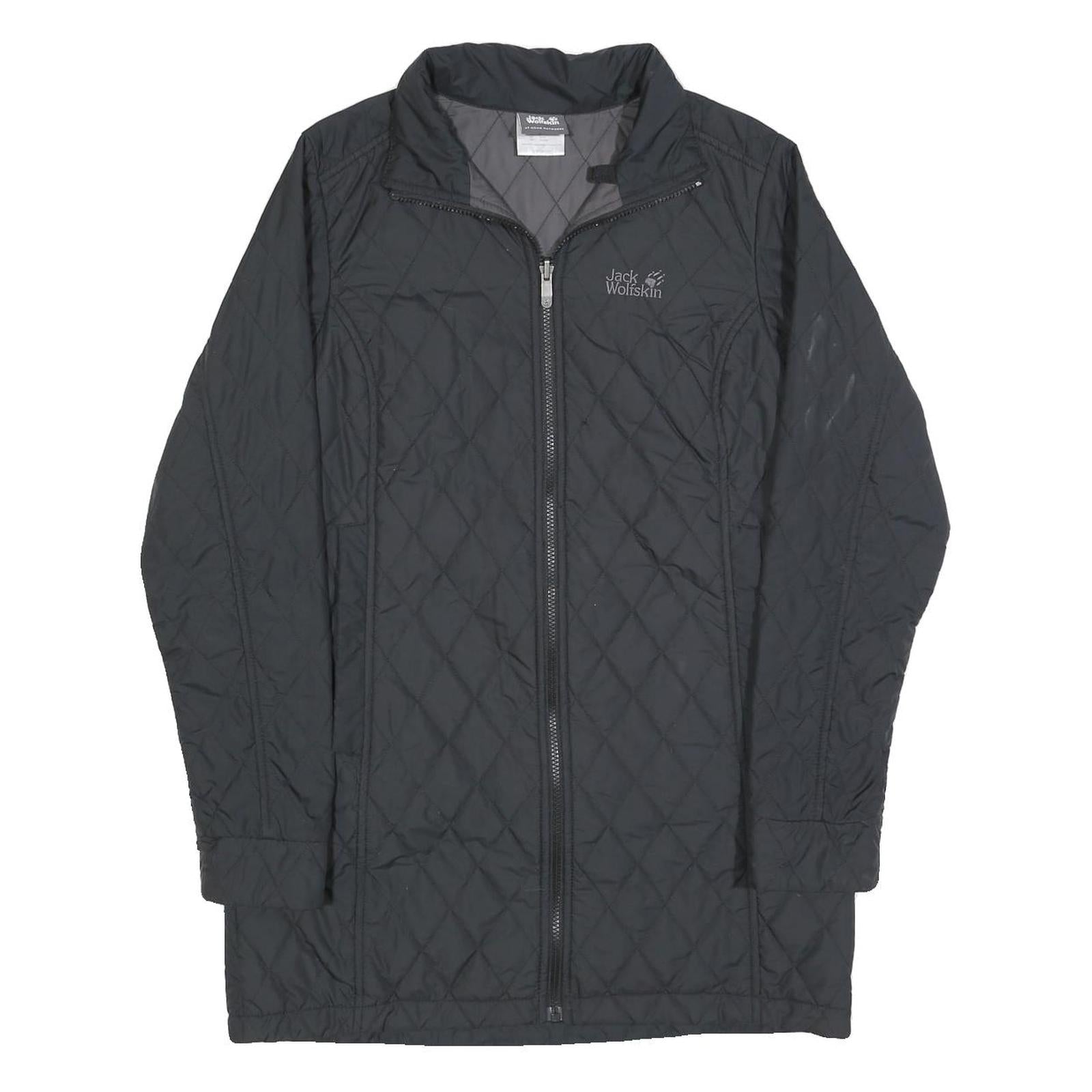JACK WOLFSKIN Womens Black Quilted Jacket M Polyester Blend Outdoor Wear Zip Refurbished - N/A refurbished available on Cerqular