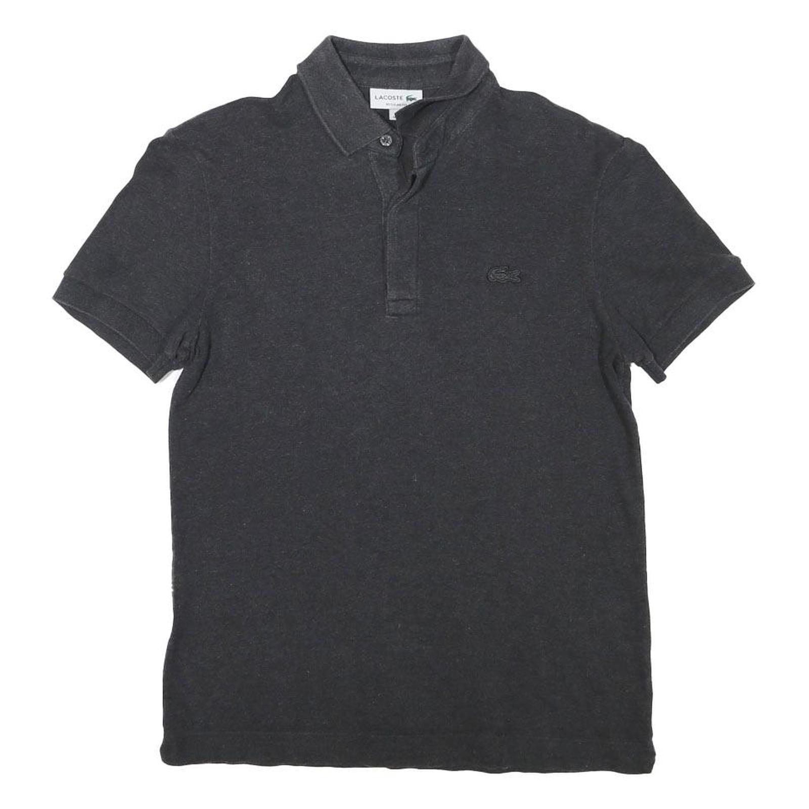 LACOSTE Mens Black Cotton Blend Short Sleeve Plain XS Polo Shirt Authentic Refurbished - N/A refurbished available on Cerqular