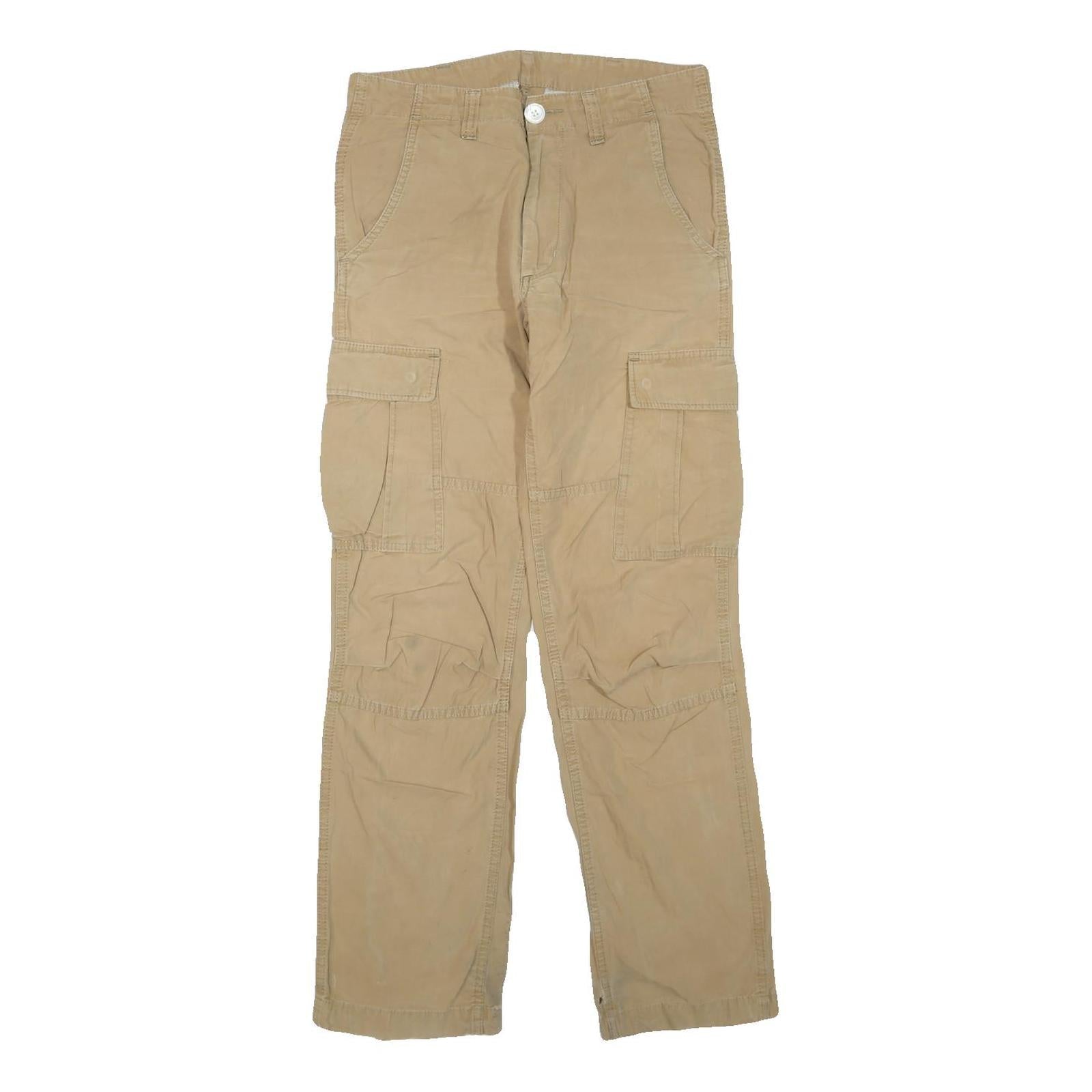 CARHARTT Mens Cotton Blend Beige Regular Cargo Trousers W28 L32 Workwear Utility Refurbished - N/A refurbished available on Cerqular