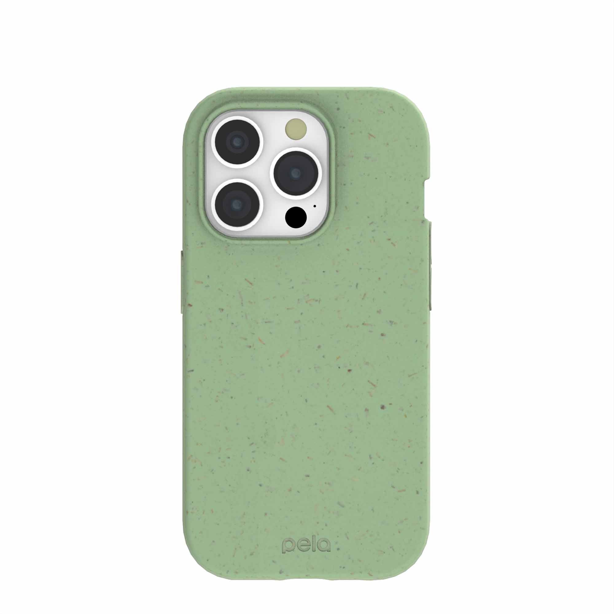 Sage Green iPhone 15 Pro Case Refurbished - Pela Case refurbished available on Cerqular