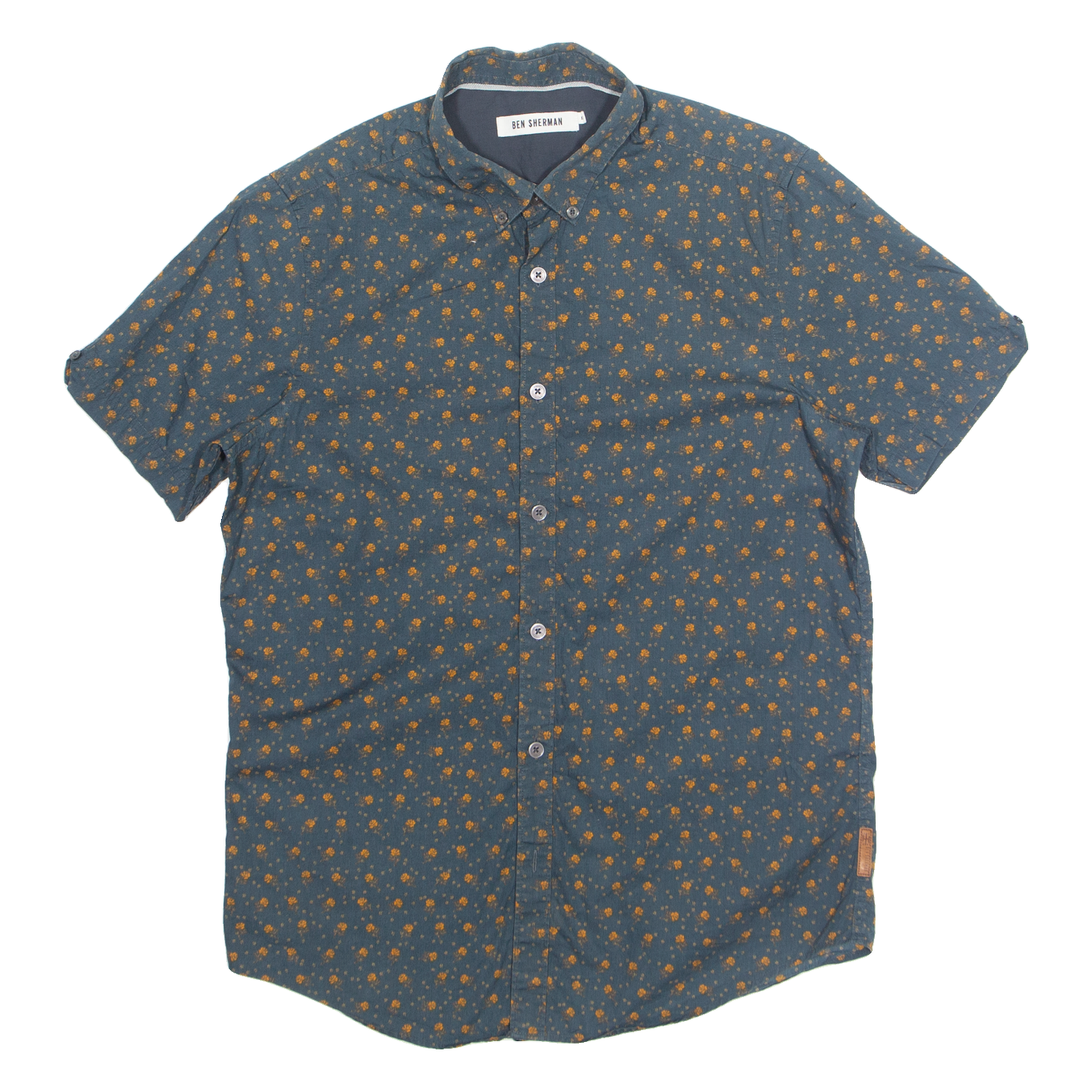 BEN SHERMAN Mens Shirt Green Floral XS Refurbished - N/A refurbished available on Cerqular