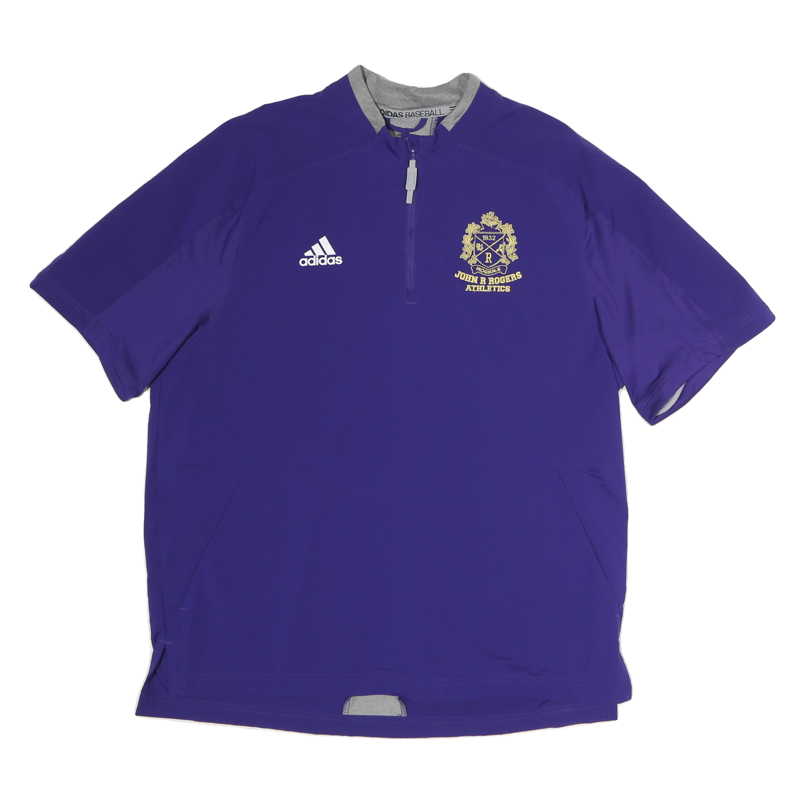 ADIDAS Mens Purple Baseball Half Zip L Top Athletic Sportswear Shirt Refurbished - N/A refurbished available on Cerqular