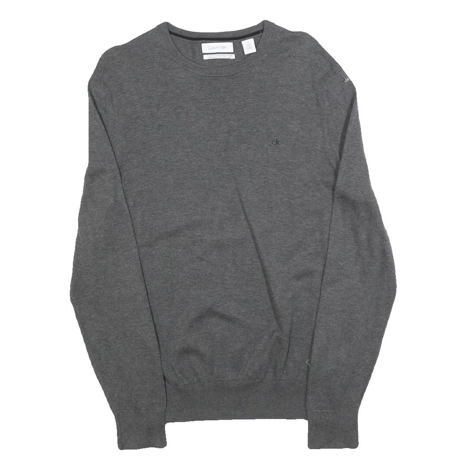 Buy CALVIN KLEIN Mens Grey Plain Cotton Crew Neck Basic Knit Jumper S Soft Casual Refurbished - $41.59 CALVIN KLEIN Mens Grey Plain Cotton Crew Neck Basic Knit Jumper S Soft Casual Refurbished - N/A refurbished available on Cerqular