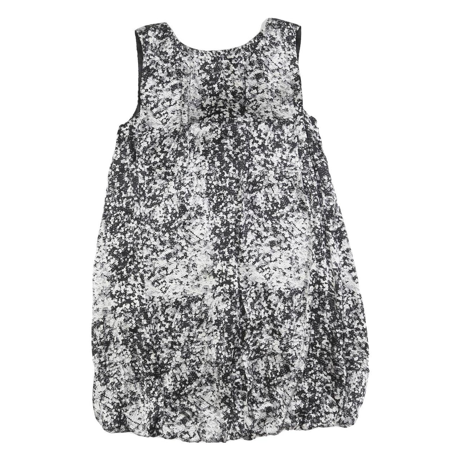BY MALENE BIRGER Womens Black White Floral Silk Bubble Mini Dress S Elegant Chic Refurbished - N/A refurbished available on Cerqular