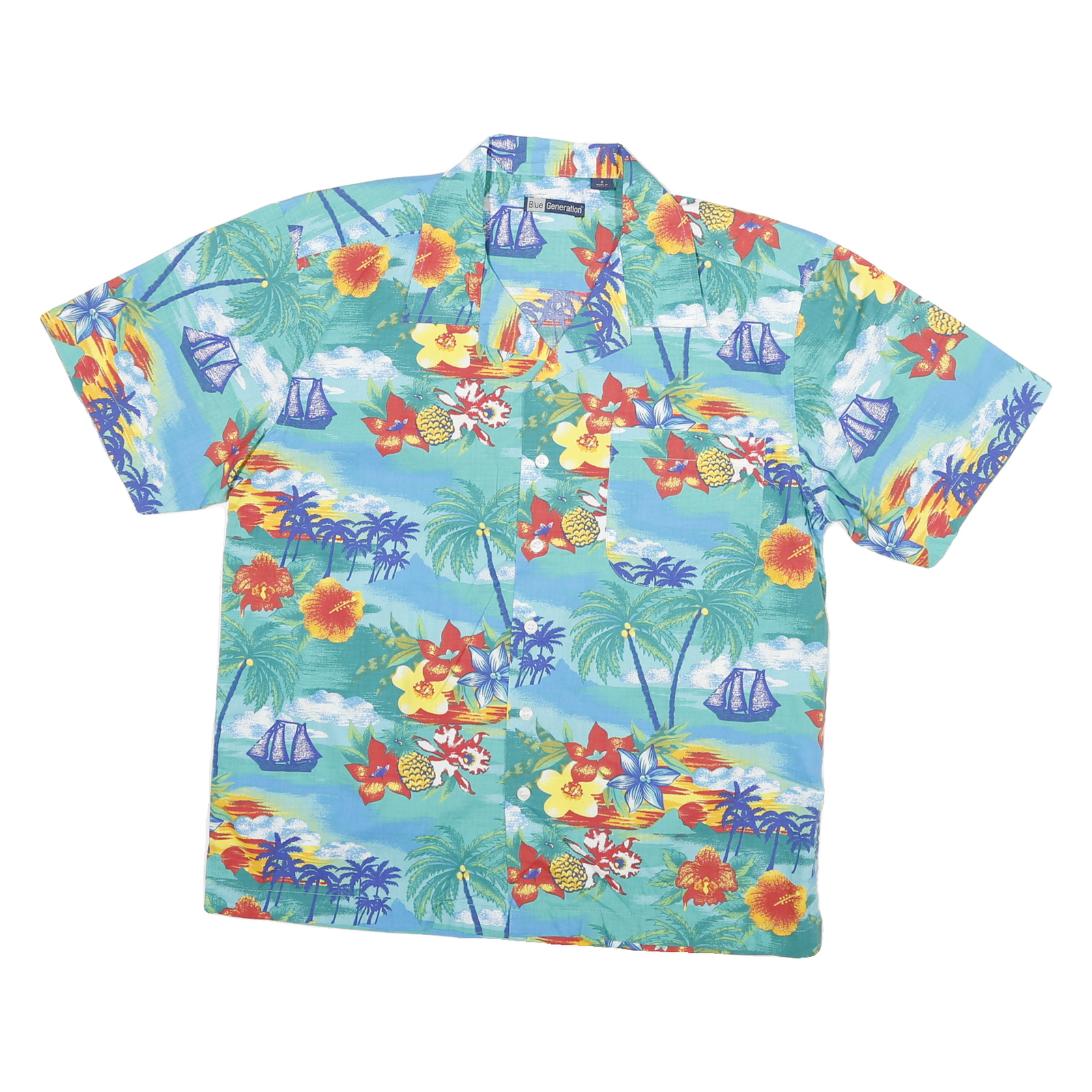 Buy BLUE GENERATION Mens Blue Hawaiian Shirt S Cotton Blend Tropical Beach Print Refurbished - $16.89 BLUE GENERATION Mens Blue Hawaiian Shirt S Cotton Blend Tropical Beach Print Refurbished - N/A refurbished available on Cerqular