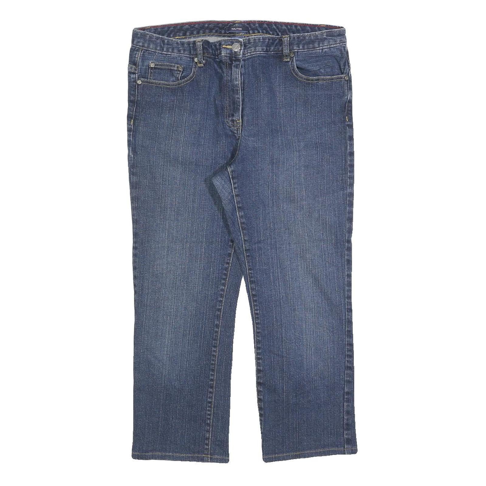 NAUTICA Womens Jeans Blue Regular Straight Denim Medium W34 L24 Zip Cotton Blend Refurbished - N/A refurbished available on Cerqular
