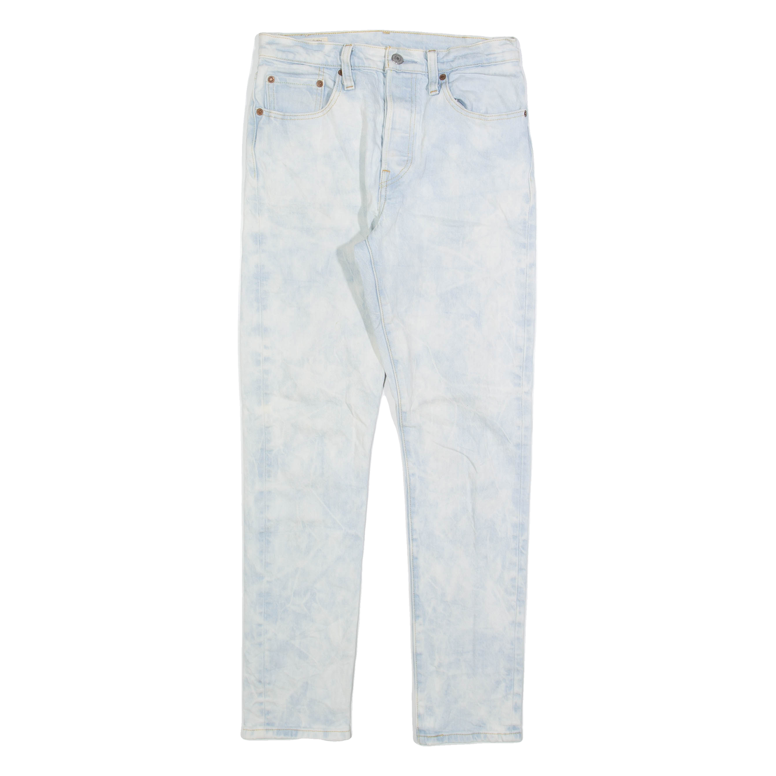 LEVI'S 501 S Big E Womens Jeans Blue Slim Tapered Acid Wash W27 L30 Refurbished - N/A refurbished available on Cerqular