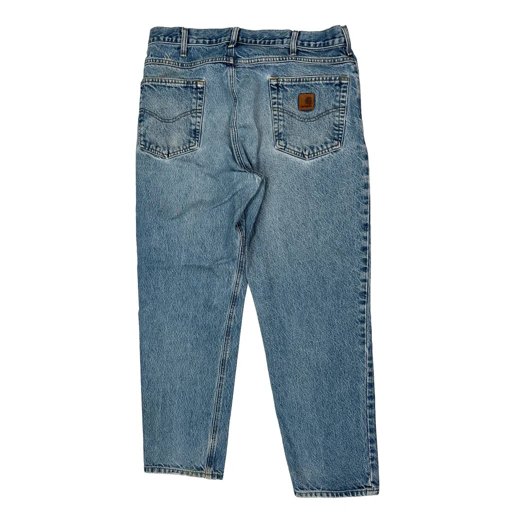 Carhartt Jeans - 34W 30L Light Wash Cotton Refurbished - Thrifted (note: this is a term often used to describe second- refurbished available on Cerqular