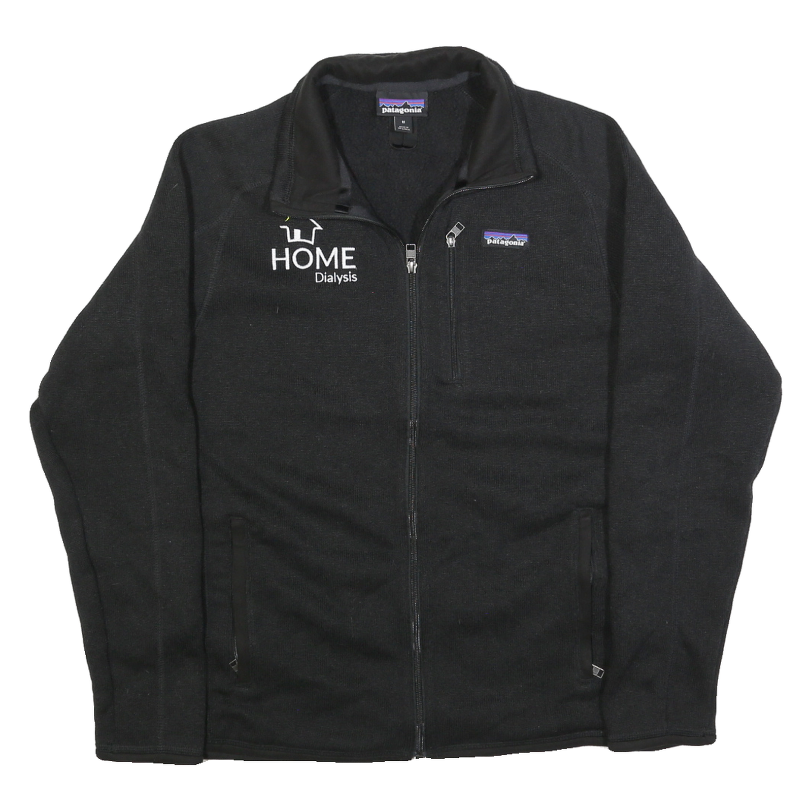 PATAGONIA Mens Black Workwear Jacket M Polyester Zip Plain Lightweight Warm Refurbished - N/A refurbished available on Cerqular