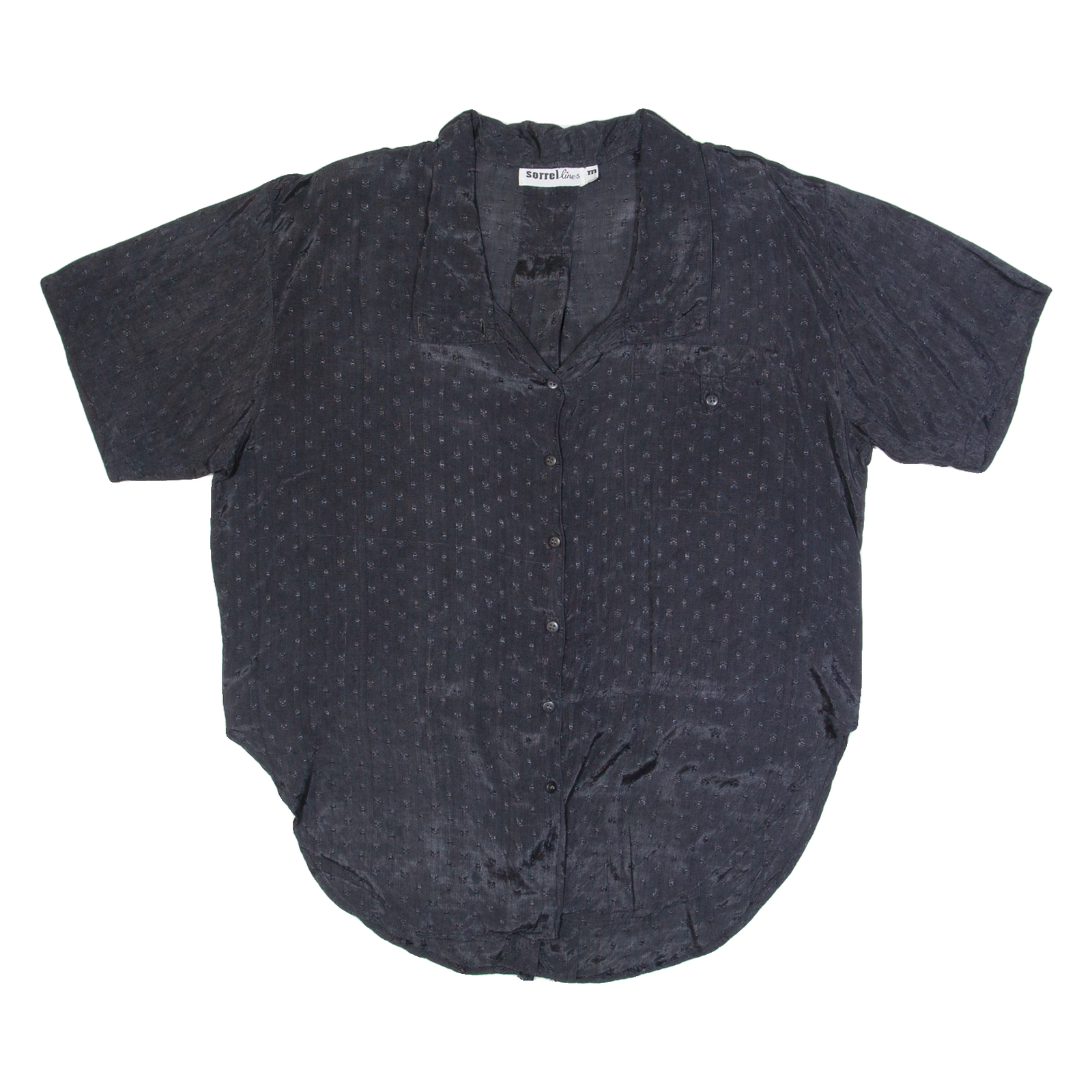 SORREL LINES Womens Shirt Black Collared M Refurbished - N/A refurbished available on Cerqular