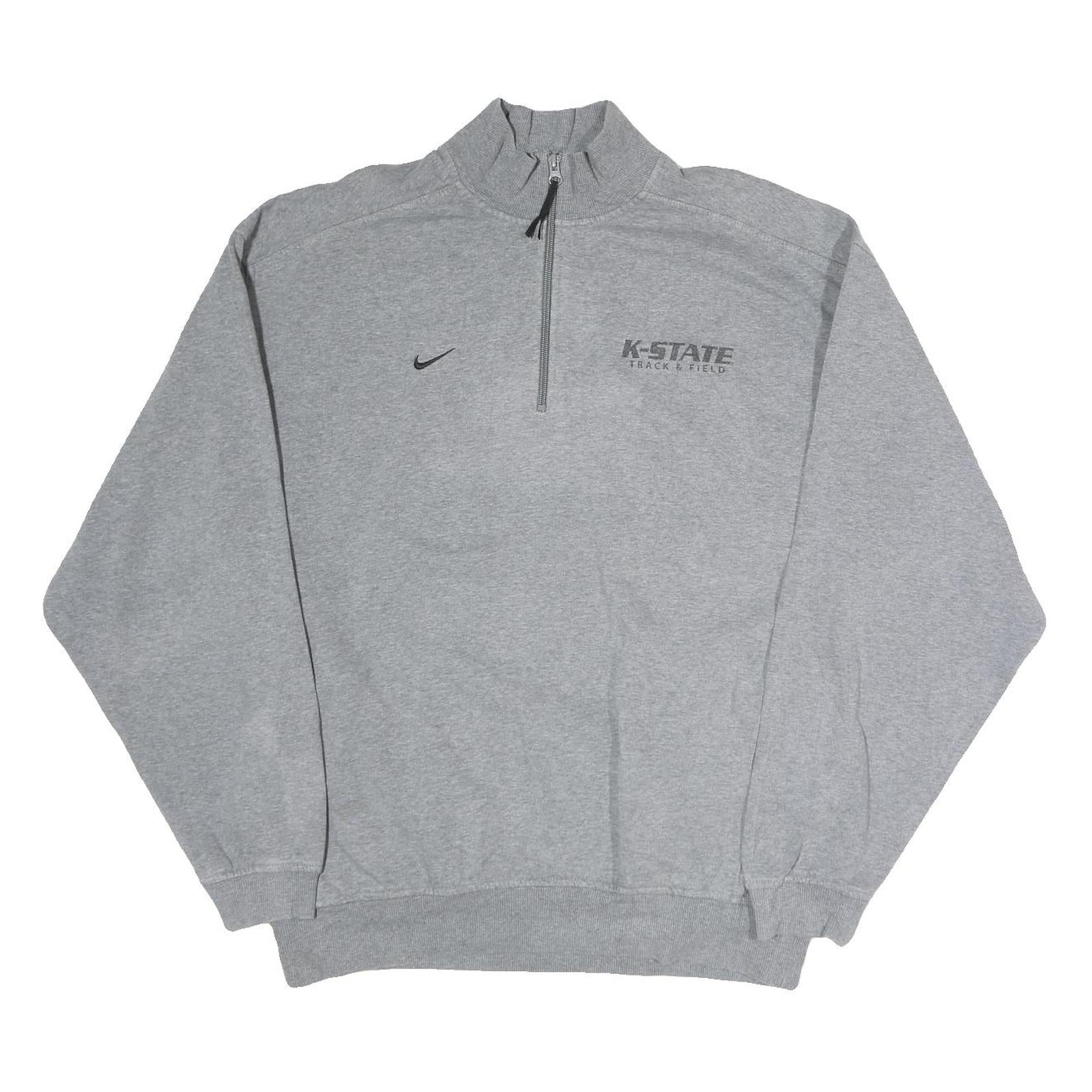 Buy NIKE Mens Grey K-State Track & Field 1/4 Zip M Sweatshirt Sportswear Refurbished - $41.59 NIKE Mens Grey K-State Track & Field 1/4 Zip M Sweatshirt Sportswear Refurbished - N/A refurbished available on Cerqular