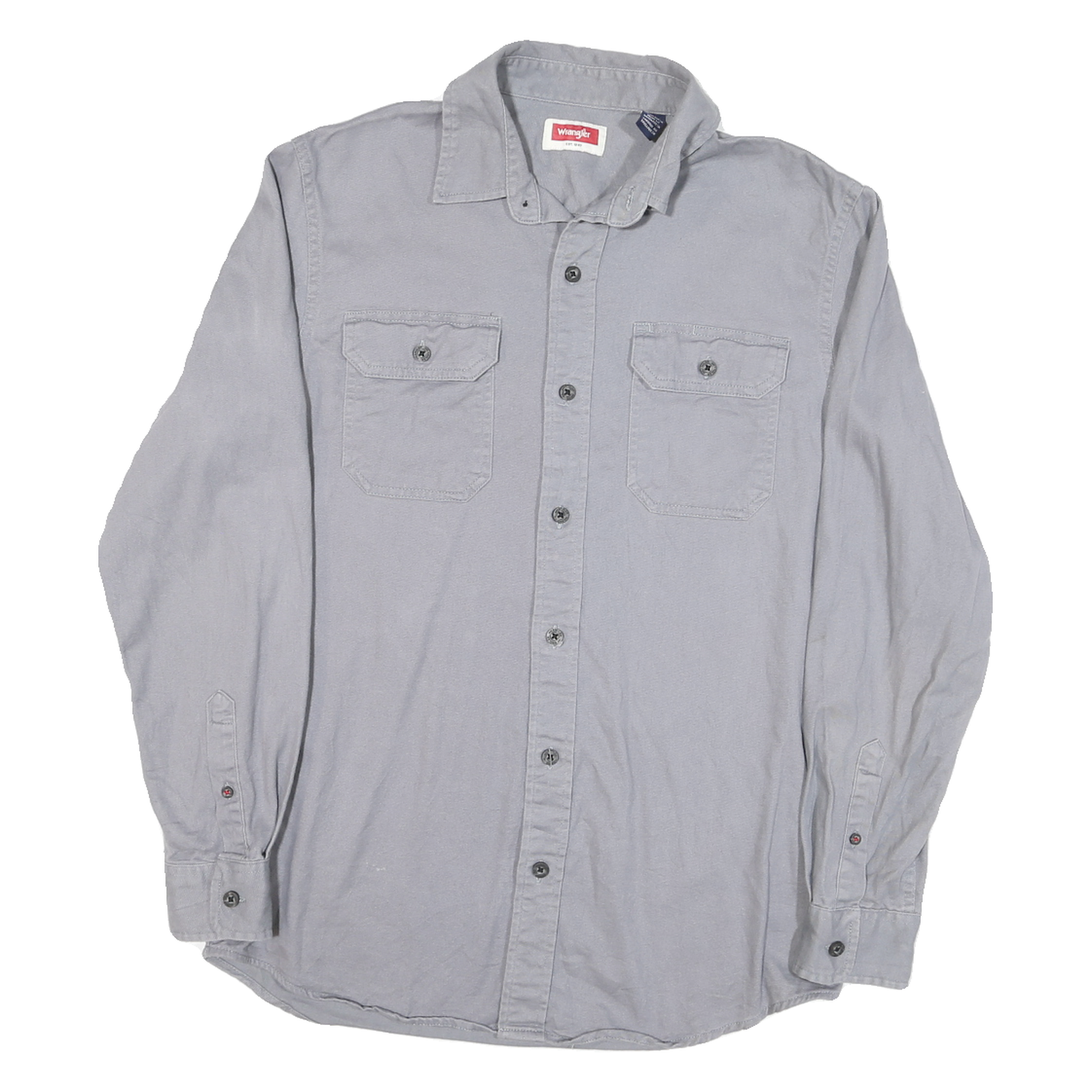 Buy WRANGLER Mens Grey Plain Shirt S Button-Up Cotton Blend Casual Durable Refurbished - $32.49 WRANGLER Mens Grey Plain Shirt S Button-Up Cotton Blend Casual Durable Refurbished - N/A refurbished available on Cerqular