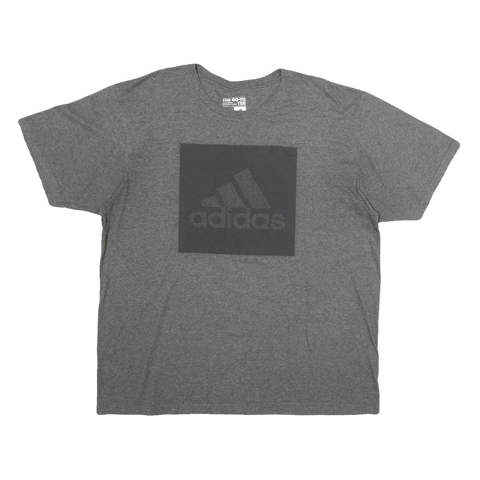 ADIDAS Mens Grey Graphic T-Shirt XL Short Sleeve Crew Neck Cotton Comfort Refurbished - N/A refurbished available on Cerqular