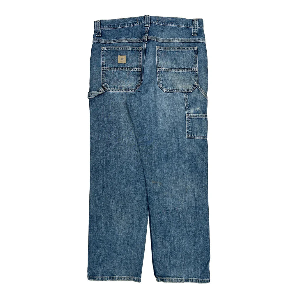 Lee Carpenter Jeans - 34W 31L Blue Denim Refurbished - Thrifted (note: this is a term often used to describe second- refurbished available on Cerqular