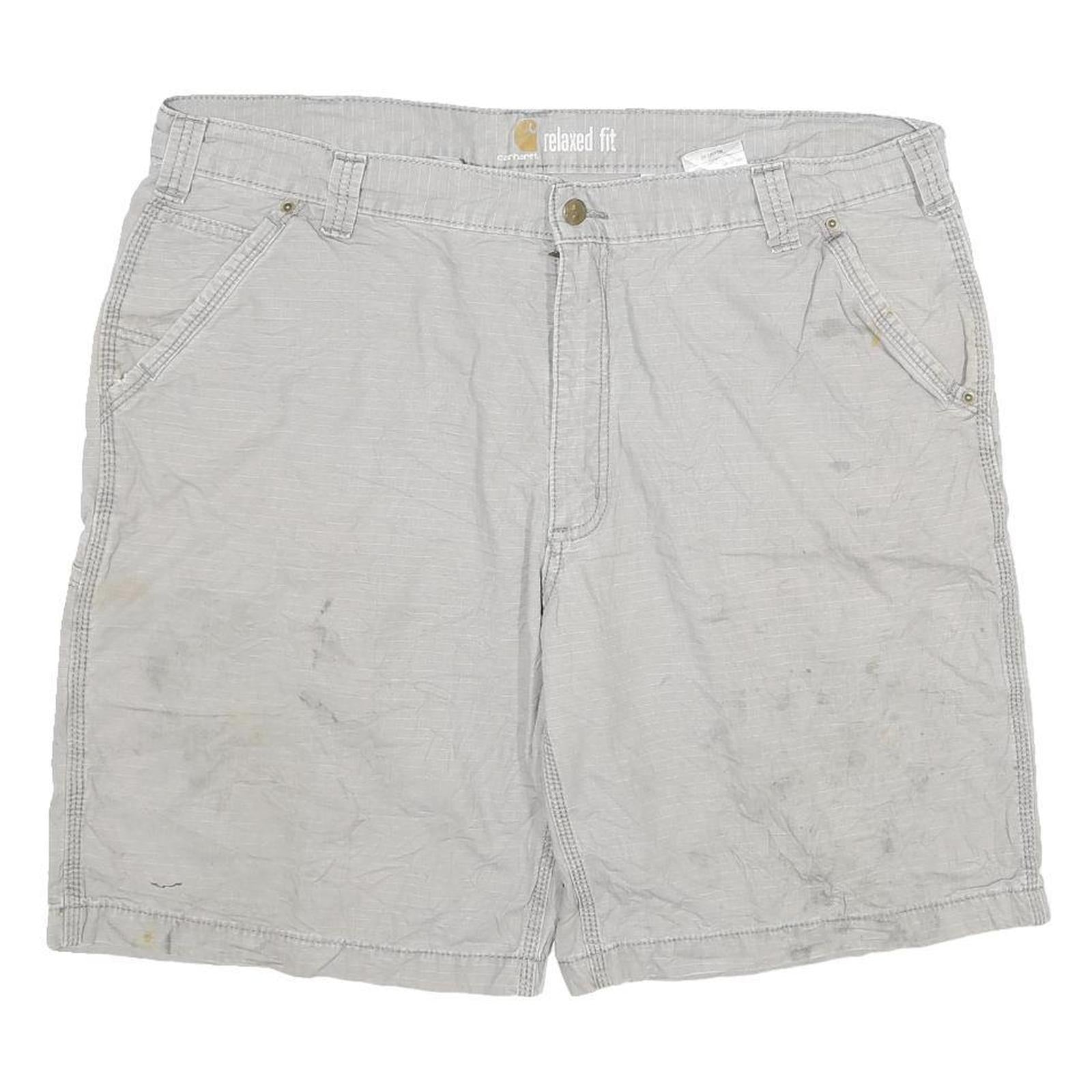 CARHARTT Mens Cotton Blend Grey Casual Shorts 3XL W40 Relaxed Fit Durable Refurbished - N/A refurbished available on Cerqular