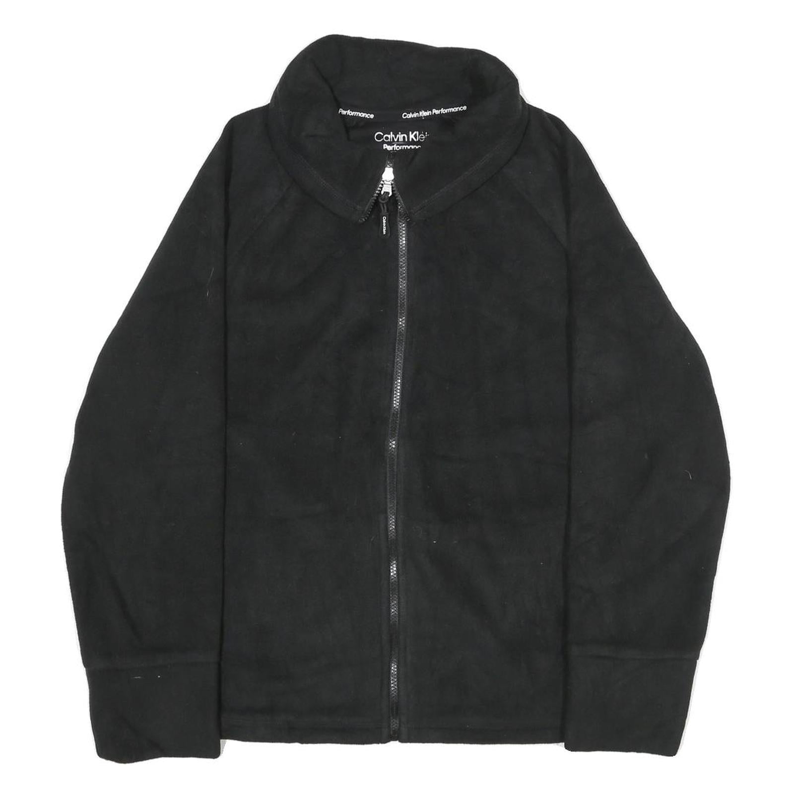 CALVIN KLEIN PERFORMANCE Womens Black Jacket XL Polyester Plain Zip Comfort Refurbished - N/A refurbished available on Cerqular