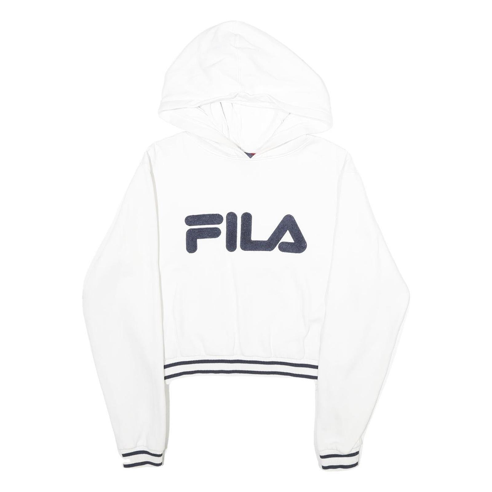 Buy FILA Womens White Hoodie M Cotton Blend Logo Print Casual Pullover Refurbished - $33.79 FILA Womens White Hoodie M Cotton Blend Logo Print Casual Pullover Refurbished - N/A refurbished available on Cerqular