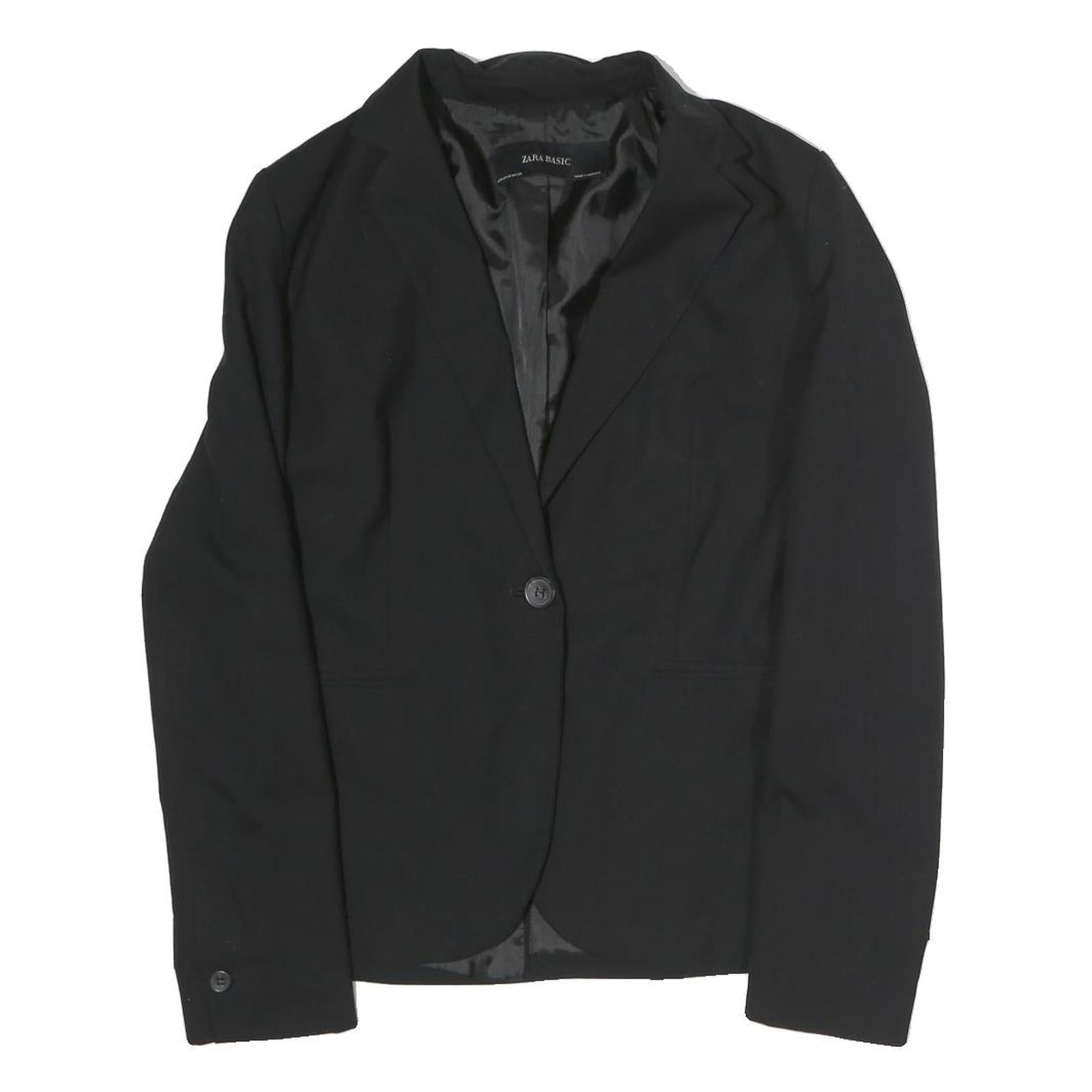 Buy ZARA Womens Black Basic Jacket M Cotton Blazer Button Closure Classic Tailored Refurbished - $41.59 ZARA Womens Black Basic Jacket M Cotton Blazer Button Closure Classic Tailored Refurbished - N/A refurbished available on Cerqular