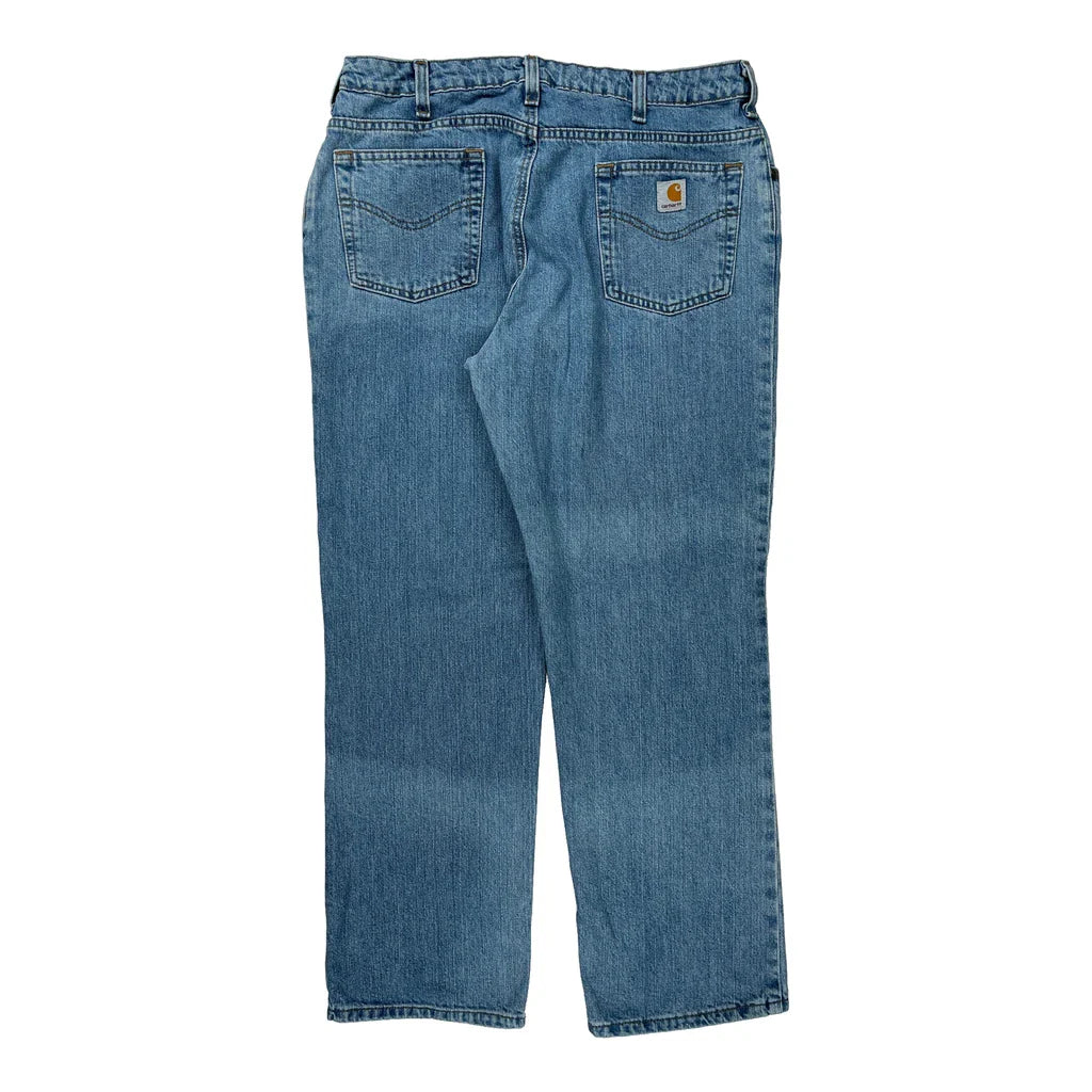 Buy Carhartt Jeans - 34W UK 14 Blue Cotton Refurbished - $49.57 Carhartt Jeans - 34W UK 14 Blue Cotton Refurbished - Thrifted (note: this is a term often used to describe second- refurbished available on Cerqular