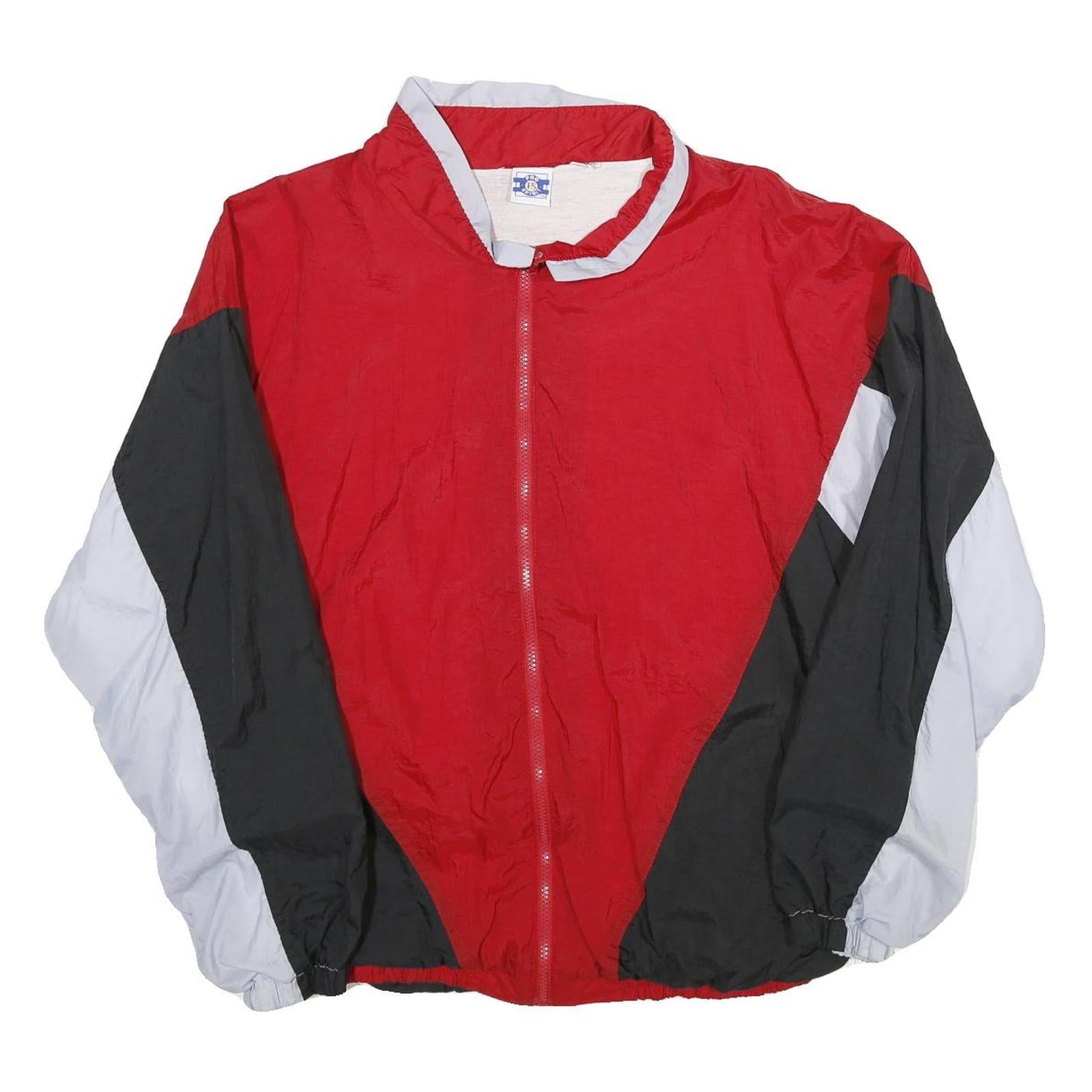 PRO SPORT Mens Red & Black Track Jacket L Polyester Blend Plain Zip Casual Refurbished - N/A refurbished available on Cerqular