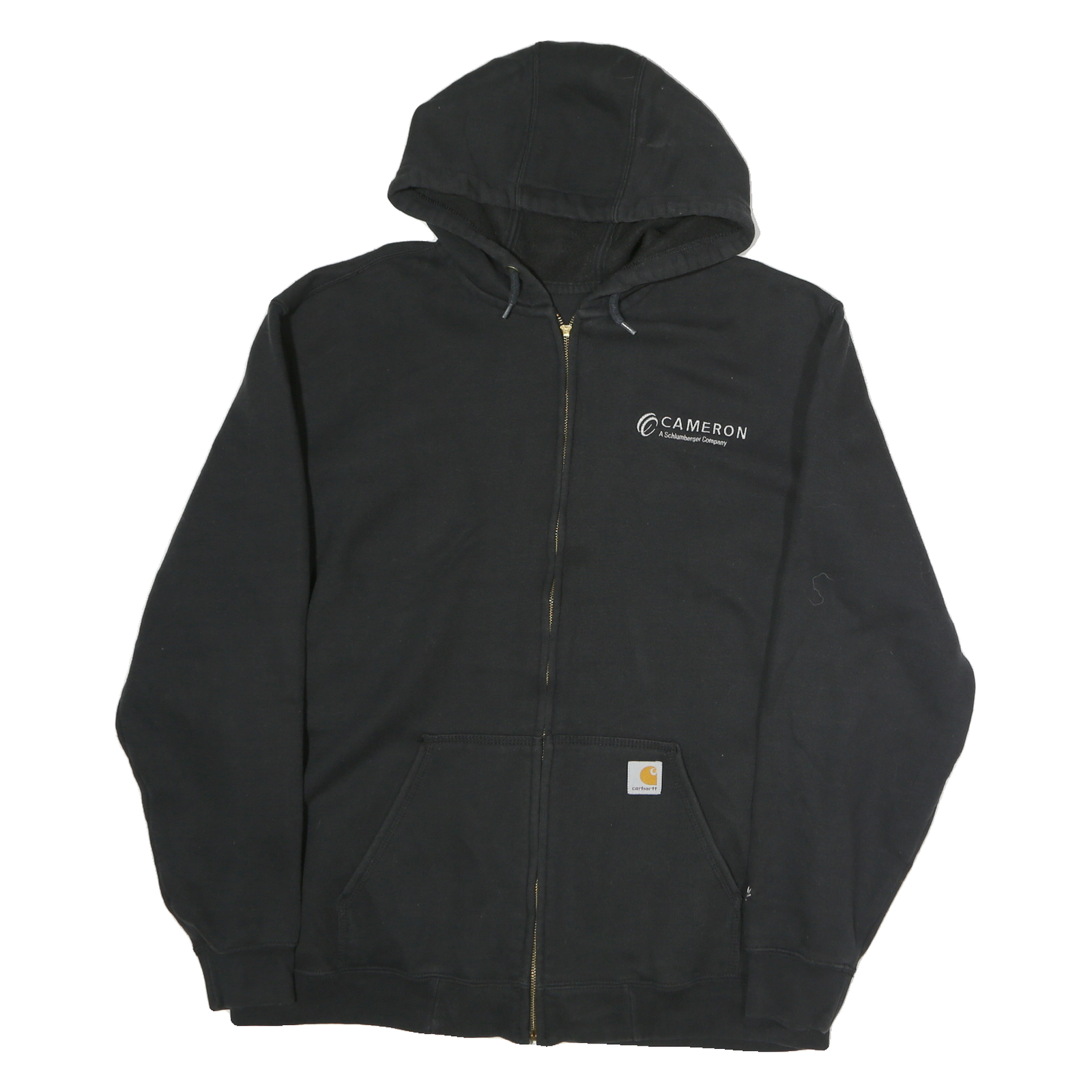 CARHARTT Mens Black Zip Up Hoodie XL Cameron Logo Workwear Zip Hoodie Refurbished - N/A refurbished available on Cerqular
