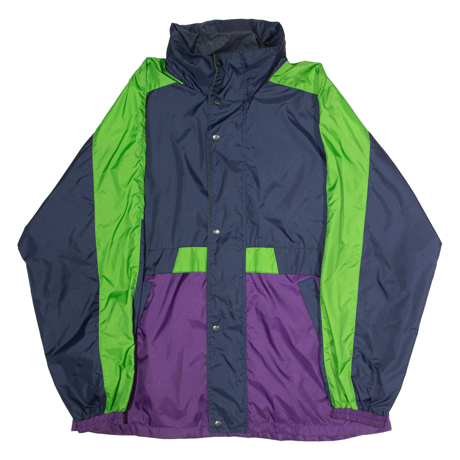 SPEEDWAY Mens Rain Jacket Blue 90s Hooded L Refurbished - N/A refurbished available on Cerqular