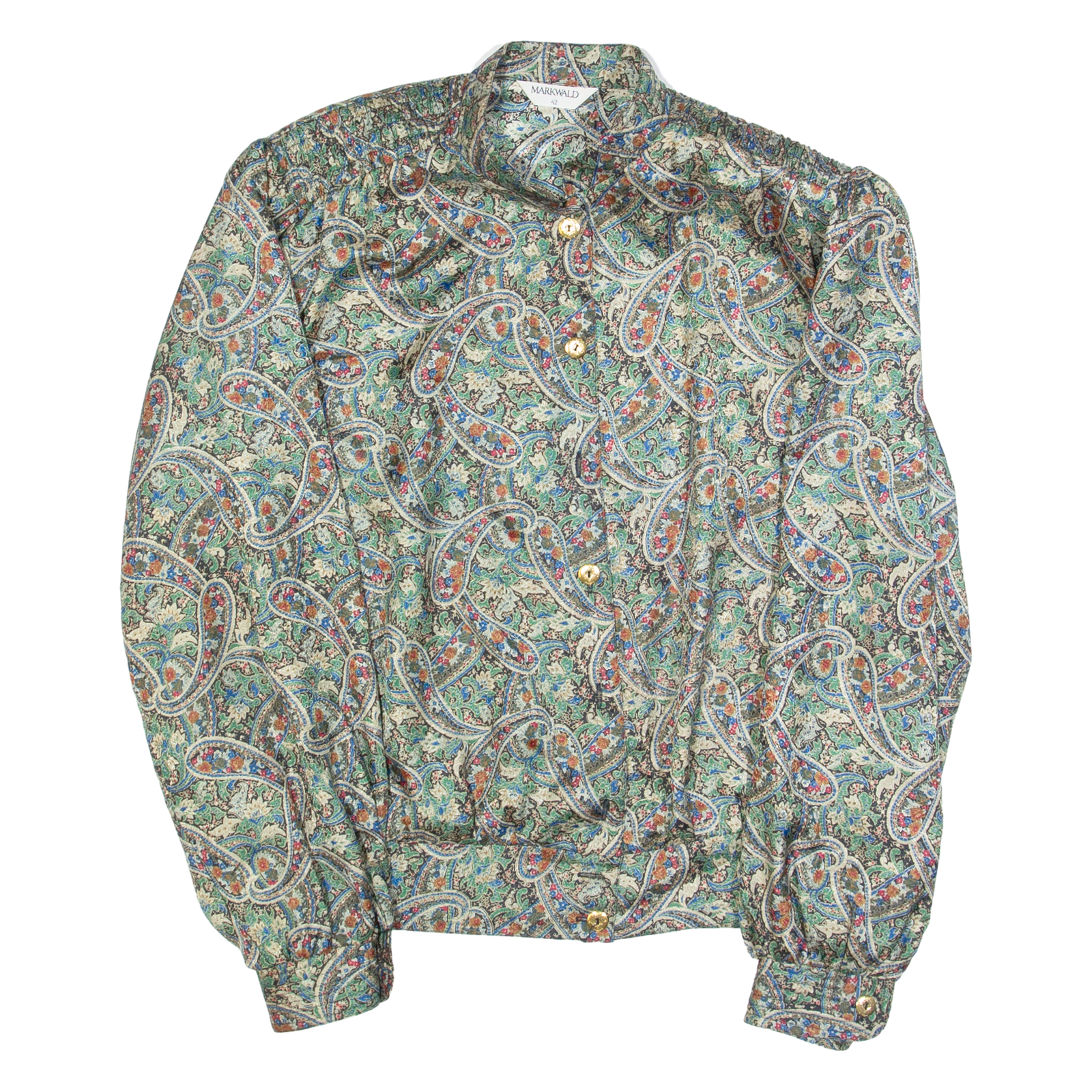 Buy MARK WALD Womens Printed Blouse Green Collared Long Sleeve 90s Paisley M Refurbished - $16.89 MARK WALD Womens Printed Blouse Green Collared Long Sleeve 90s Paisley M Refurbished - N/A refurbished available on Cerqular