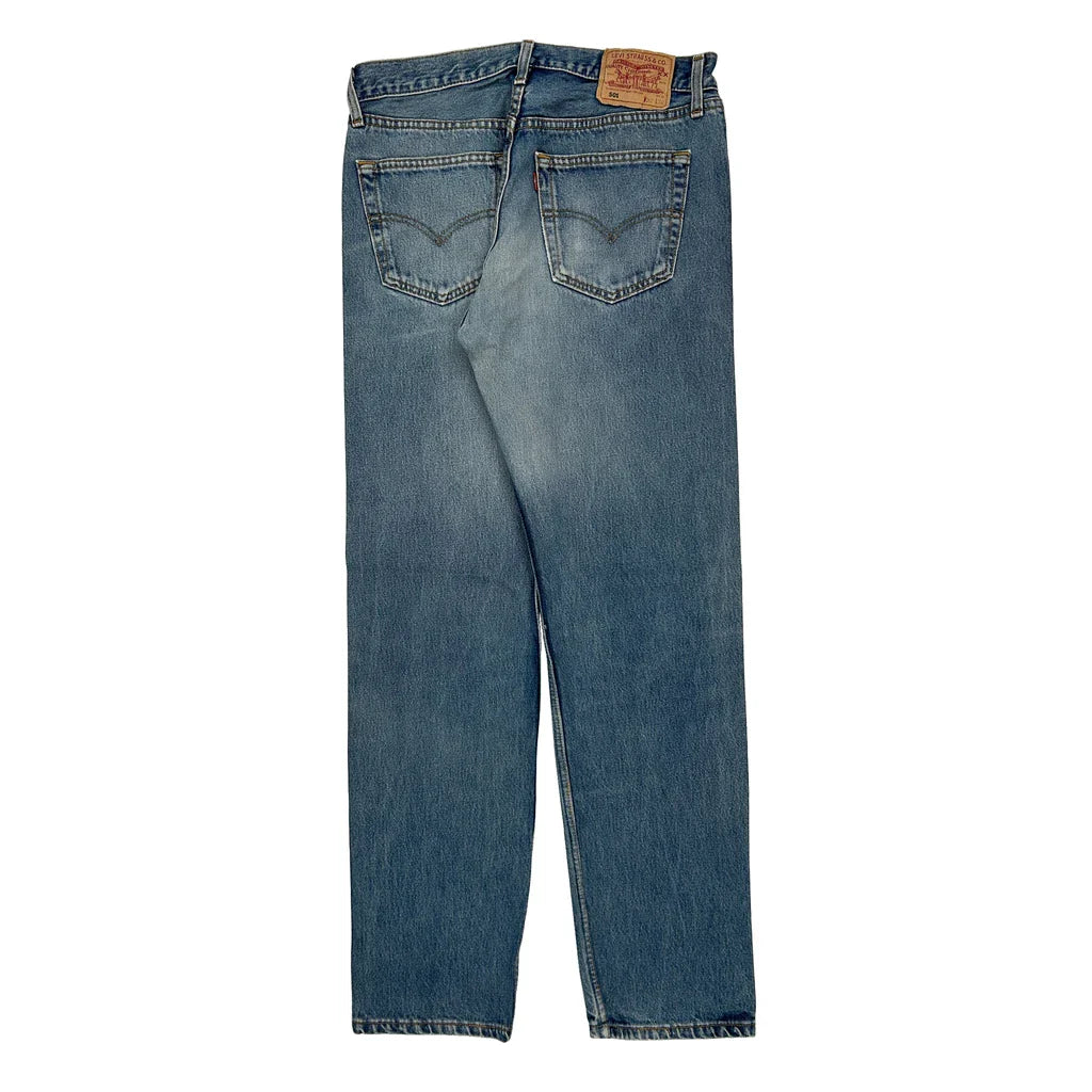 501 Levis Jeans - 32W 30L Blue Cotton Refurbished - Thrifted (note: this is a term often used to describe second- refurbished available on Cerqular