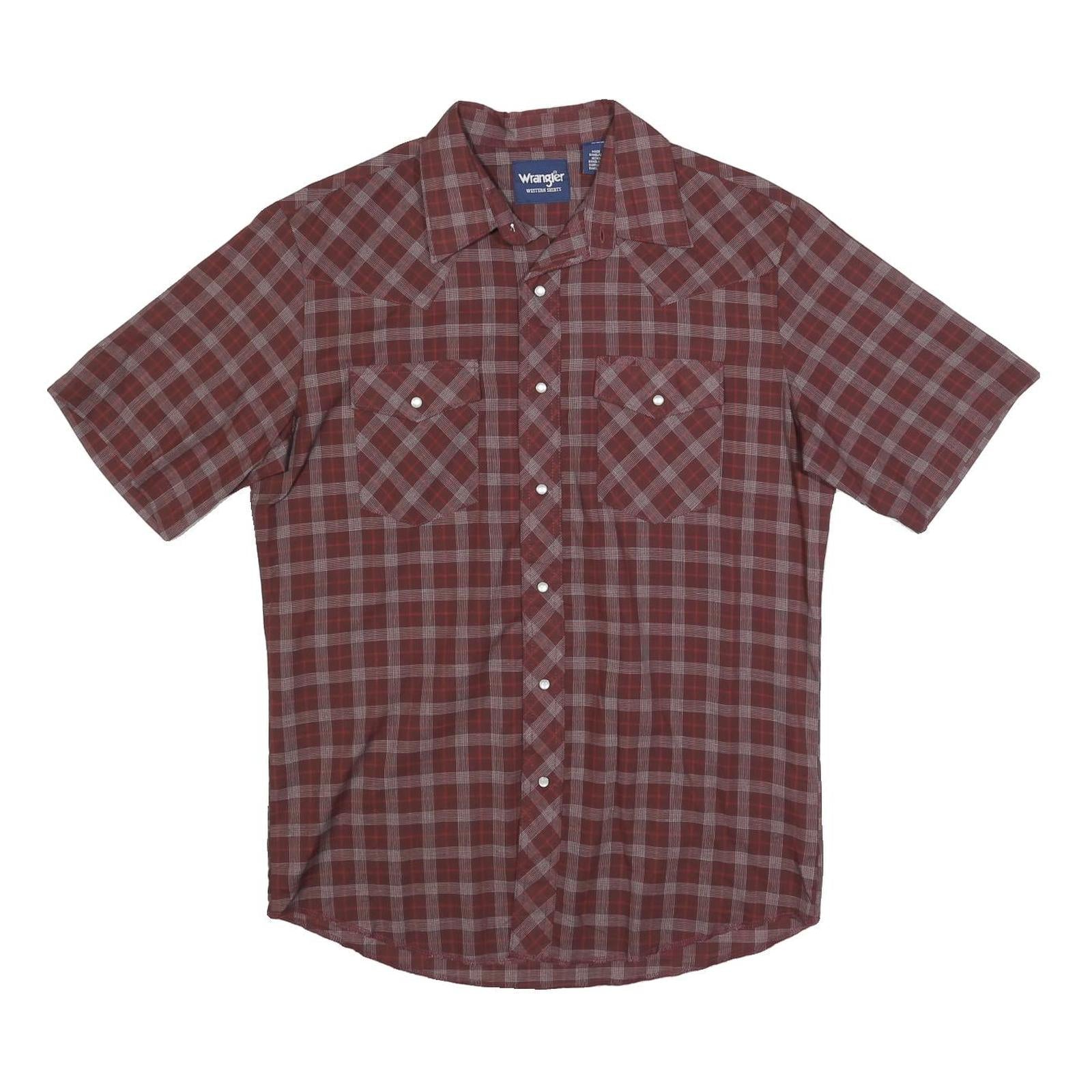 Buy WRANGLER Mens Red & Grey Checked Short Sleeve Shirt M Casual Western Button Refurbished - $33.79 WRANGLER Mens Red & Grey Checked Short Sleeve Shirt M Casual Western Button Refurbished - N/A refurbished available on Cerqular