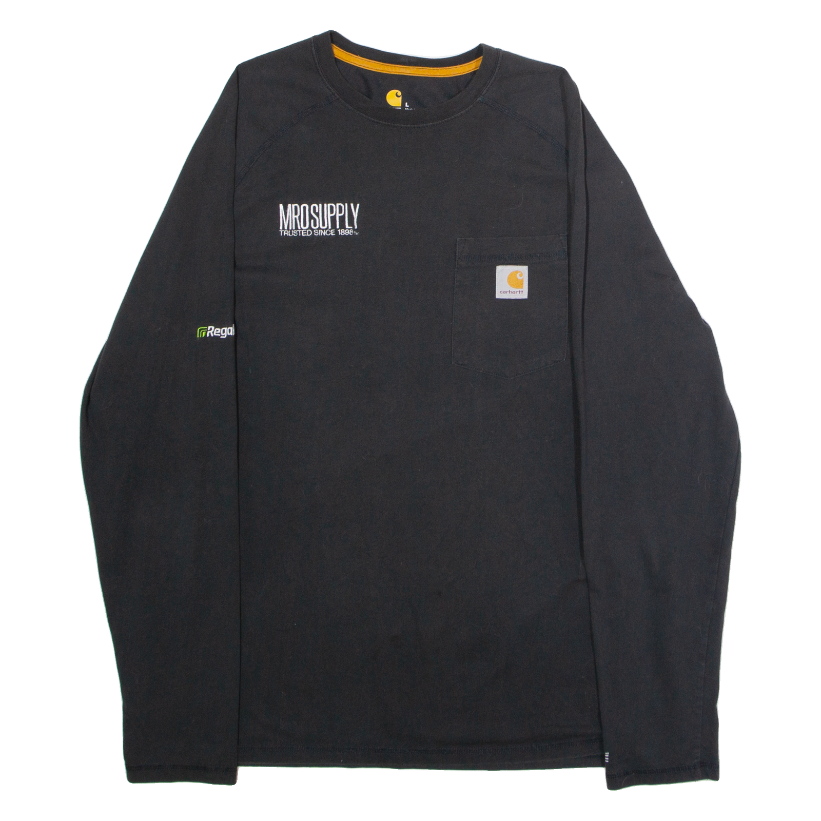CARHARTT MRO SUPPLY Relaxed Fit Mens T-Shirt Black Long Sleeve Crew Neck L Refurbished - N/A refurbished available on Cerqular