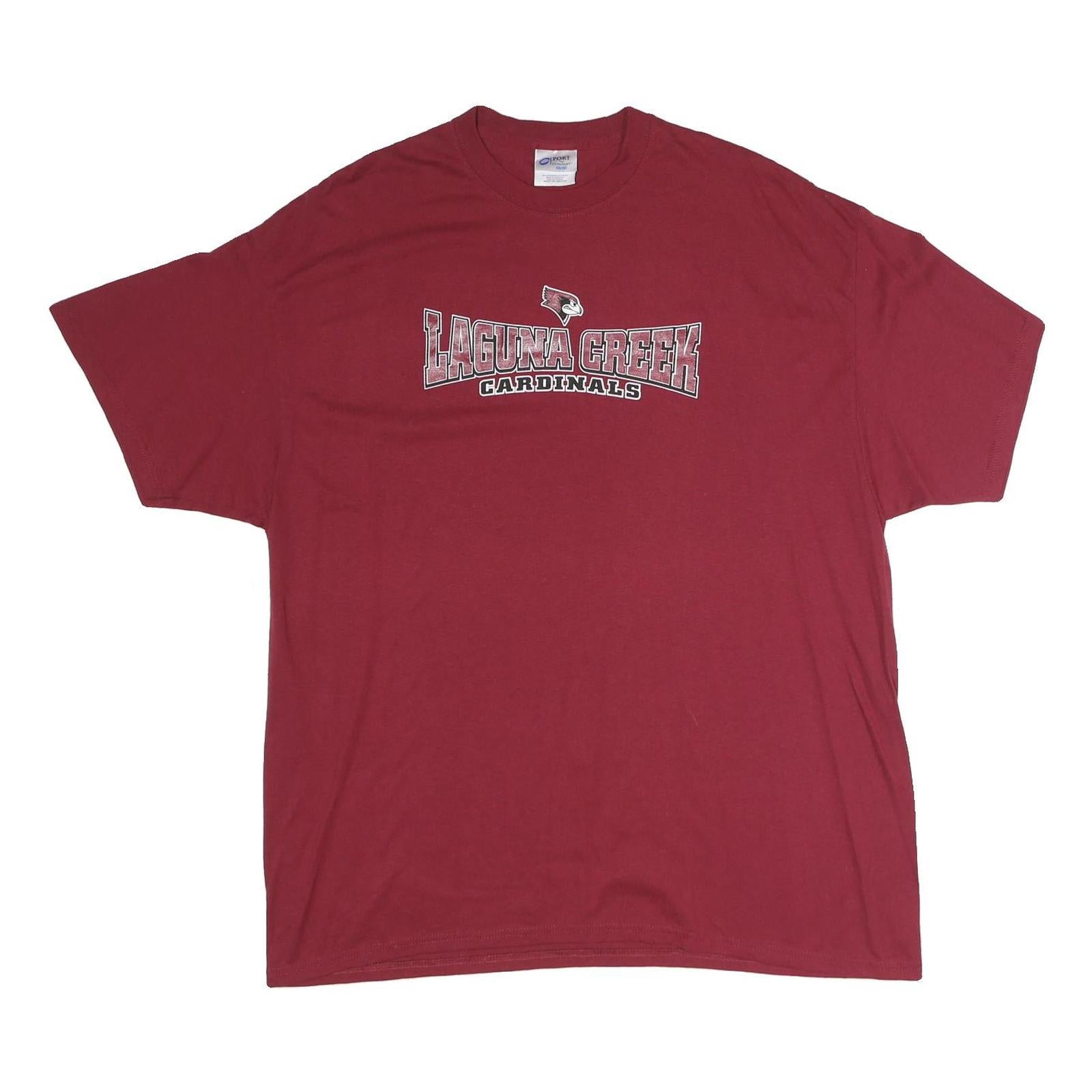 PORT & COMPANY Mens Maroon Laguna Creek Cardinals Graphic T-Shirt 2XL Short Refurbished - N/A refurbished available on Cerqular