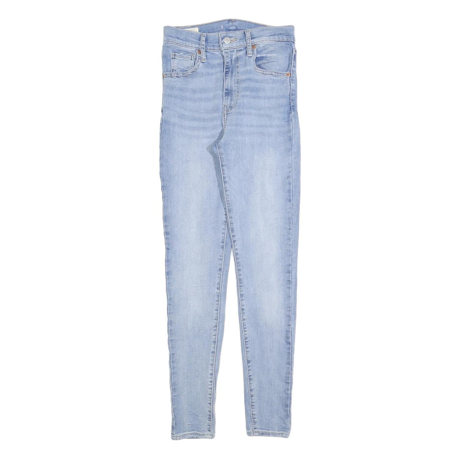 LEVI'S Womens Jeans Blue Slim Skinny Denim Light W25 L28 Stretch Zip Fastening Refurbished - N/A refurbished available on Cerqular