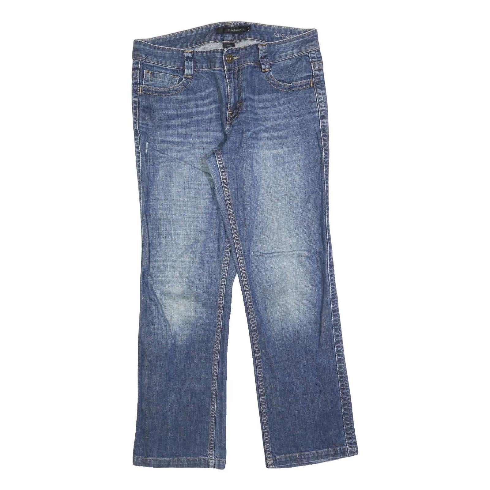 CALVIN KLEIN JEANS Womens Regular Straight Denim Medium W32 L30 Bootcut Cotton Refurbished - N/A refurbished available on Cerqular