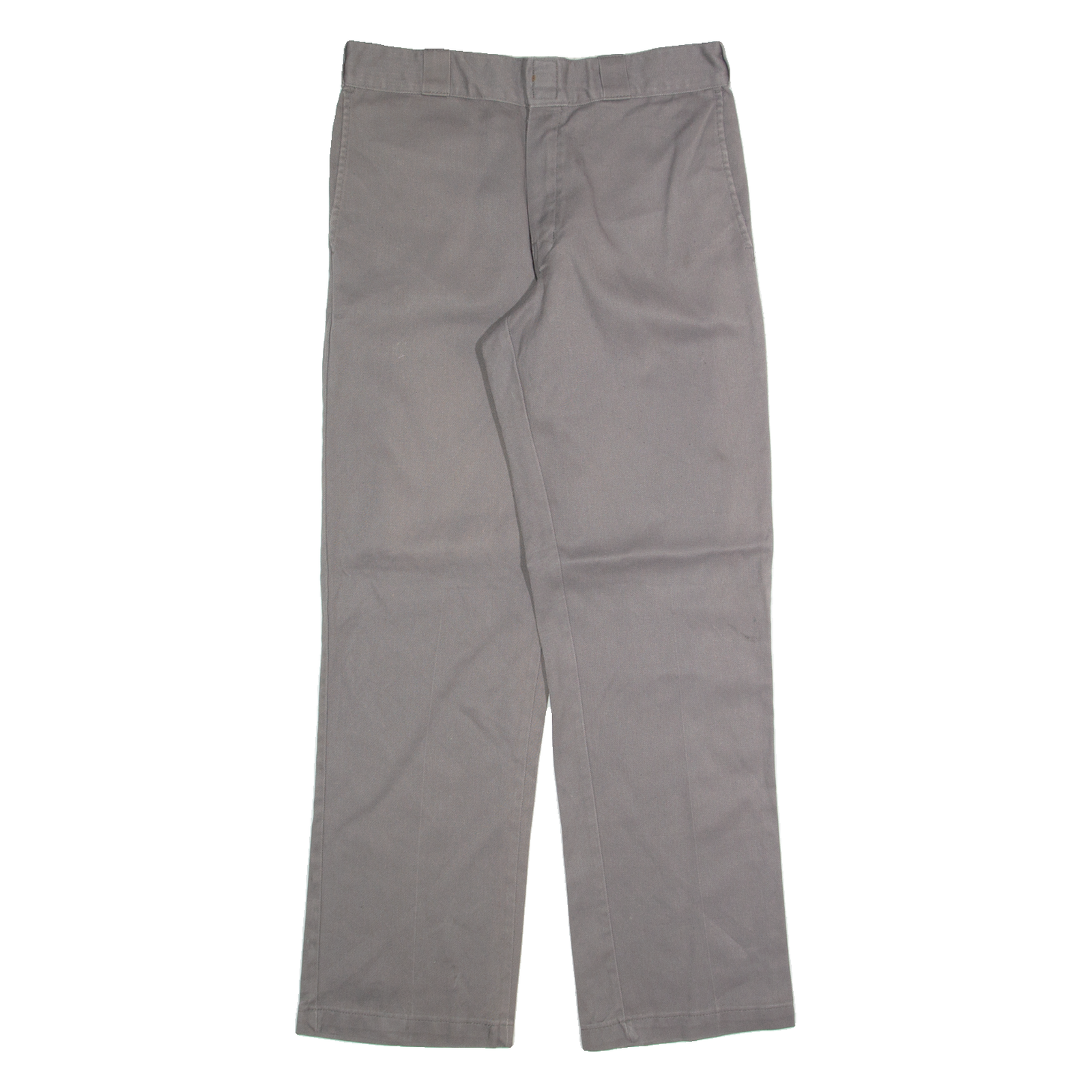 DICKIES Chino Mens Trousers Grey Regular Straight W32 L32 Refurbished - N/A refurbished available on Cerqular