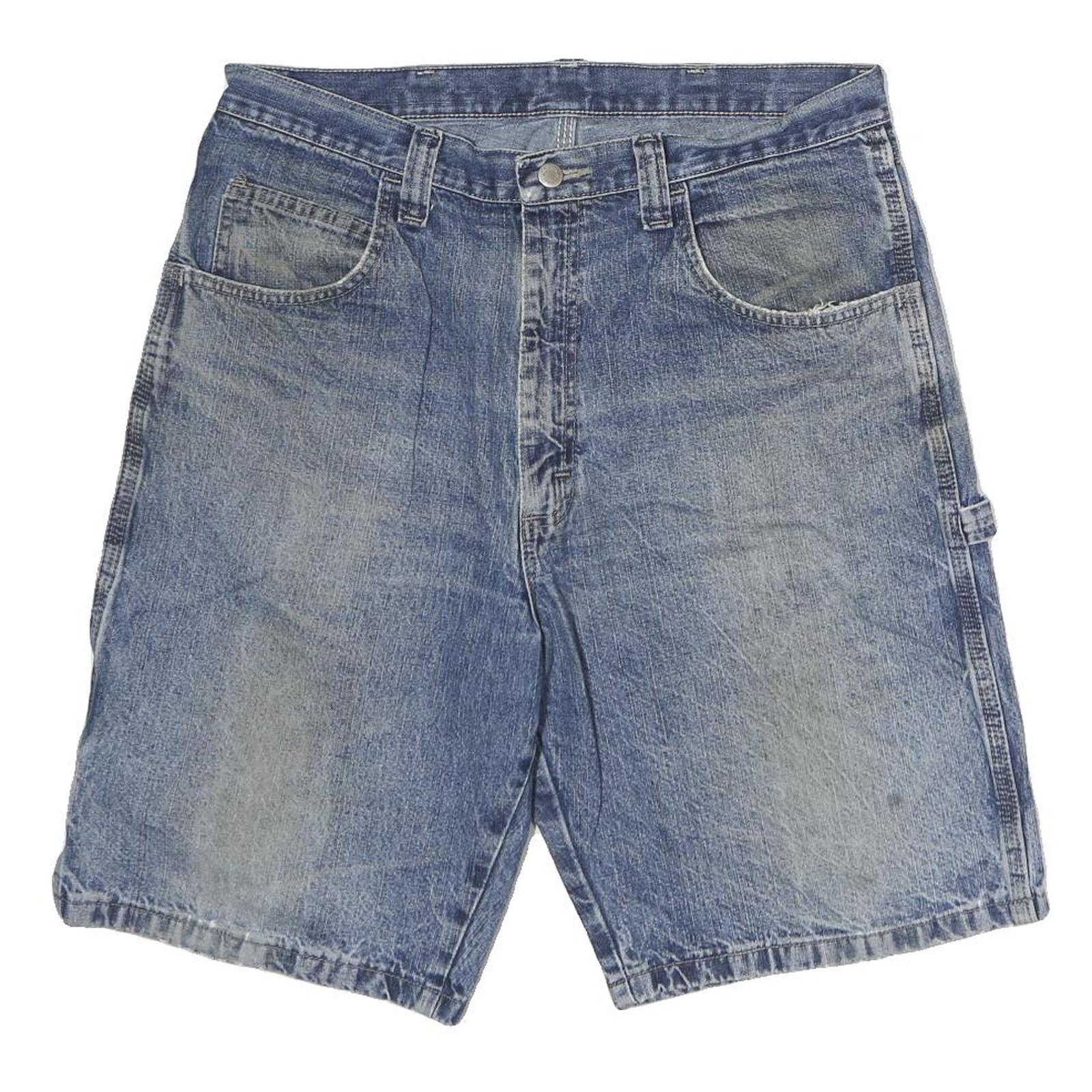 WRANGLER Mens Denim Blue Casual Shorts L W34 Cotton Workwear Refurbished - N/A refurbished available on Cerqular