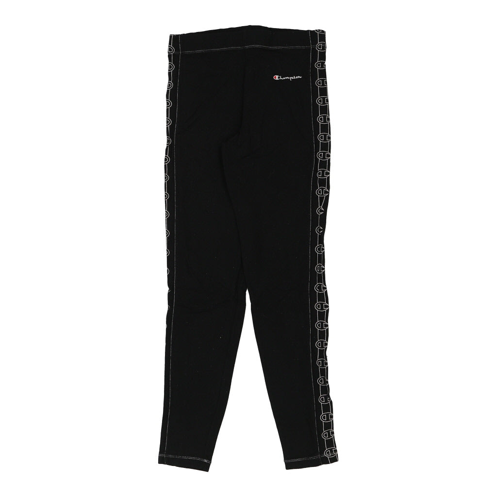 Champion Leggings - Medium Black Cotton Blend Refurbished - Thrifted (note: this is a term often used to describe second- refurbished available on Cerqular