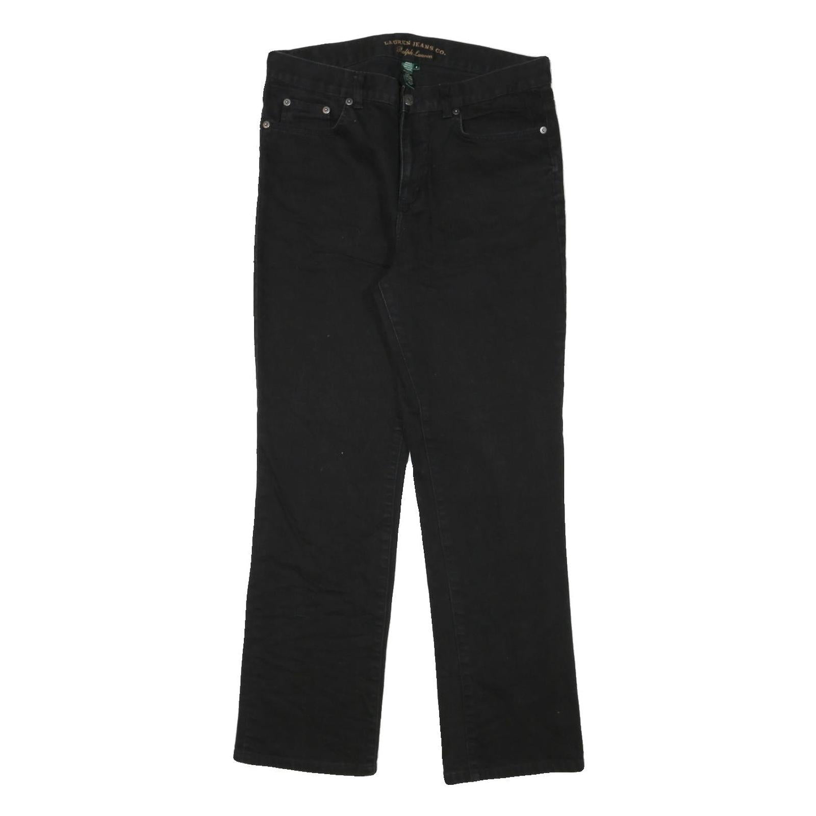LAUREN RALPH LAUREN Womens Jeans Black Regular Straight Denim Medium W30 L28 Refurbished - N/A refurbished available on Cerqular