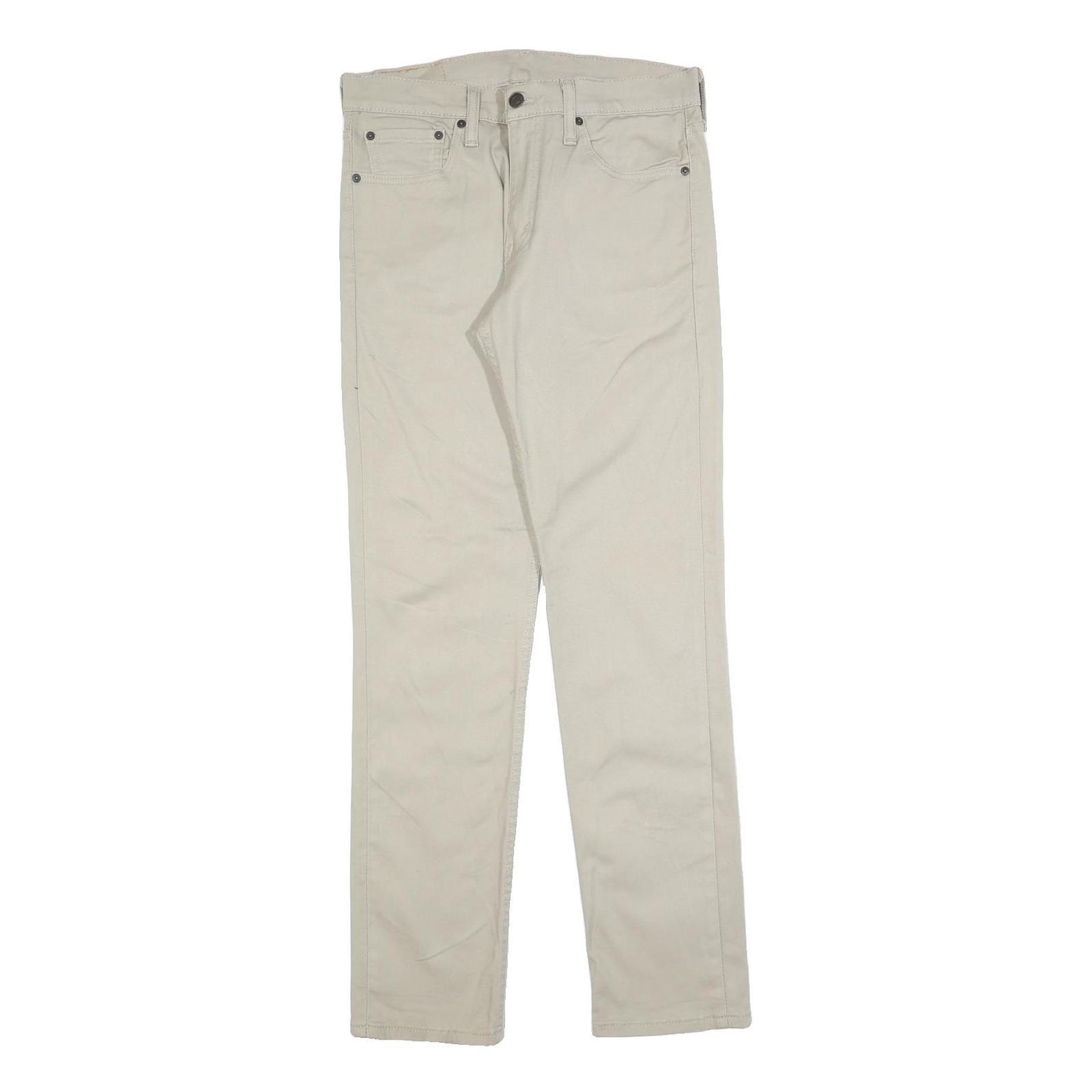 LEVI'S Mens Cotton Blend Beige Slim Skinny Trousers W31 L32 Casual Zip Fastening Refurbished - N/A refurbished available on Cerqular